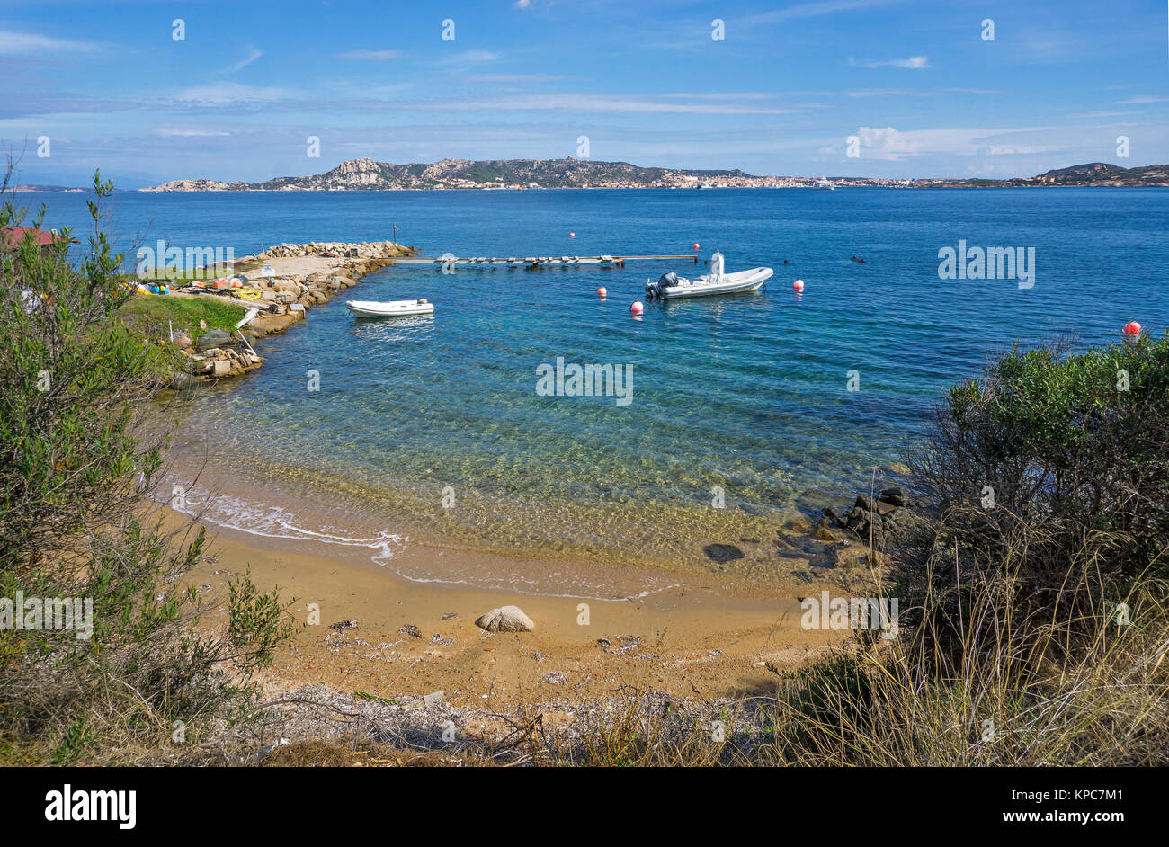 Spiaggia di Palau Costa Smeralda, Sardegna, Italia, mare Mediterraneo, Europa Foto Stock