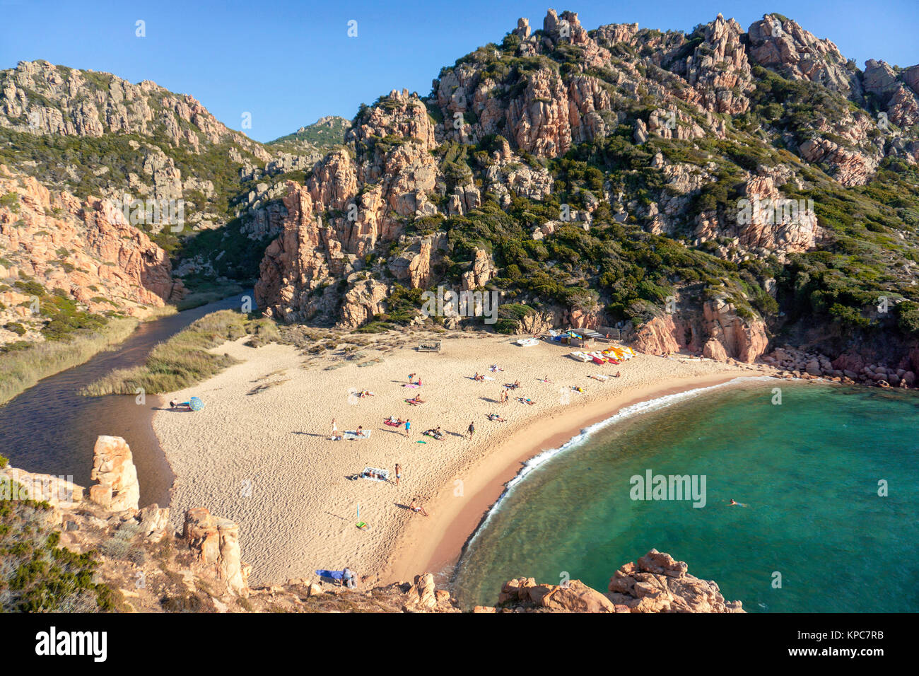 La spiaggia Li Cossi a Costa Paradiso, uno dei più splendidi beach in Sardegna, Italia, mare Mediterraneo, Europa Foto Stock