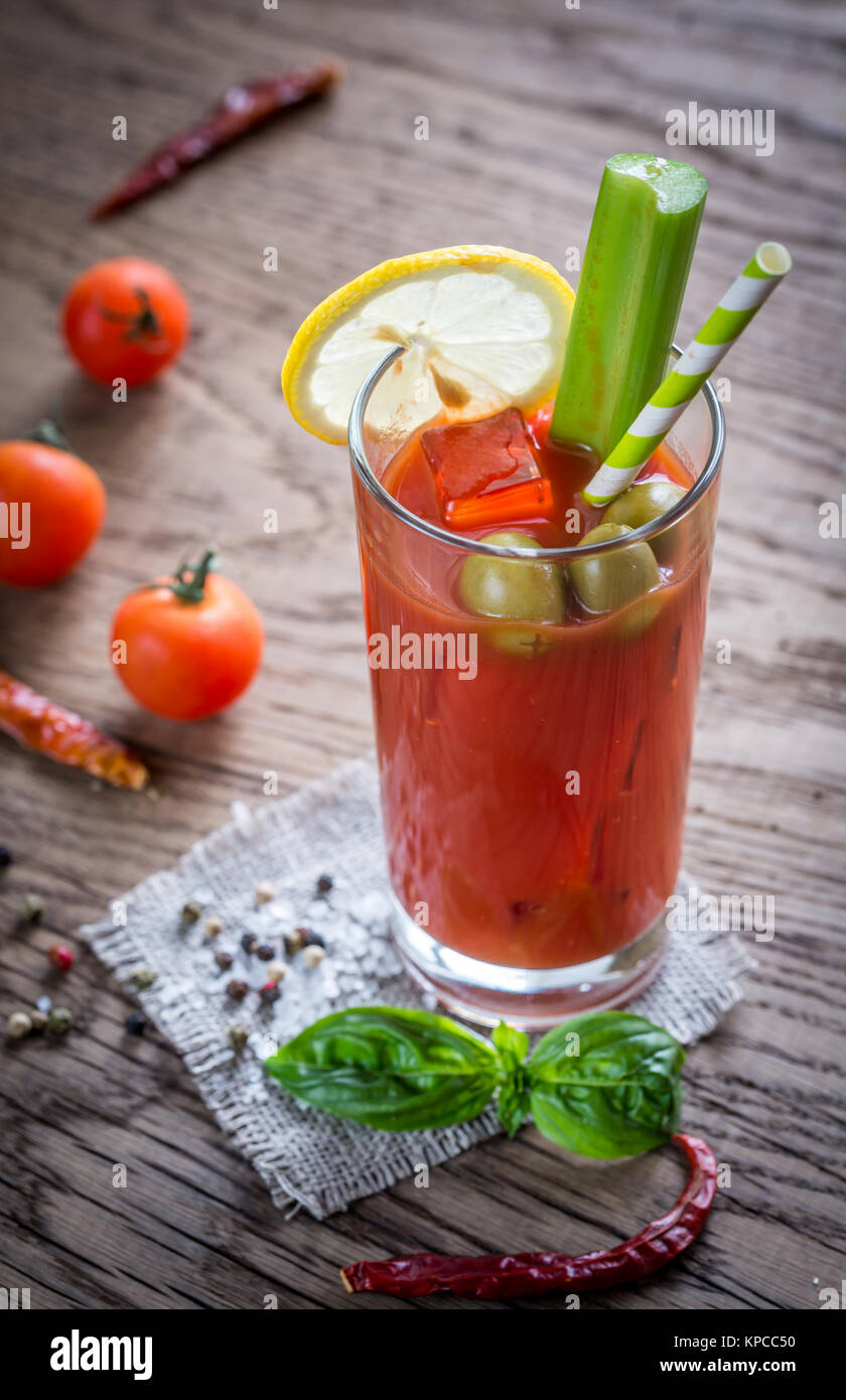 Bloody Mary cocktail Foto Stock