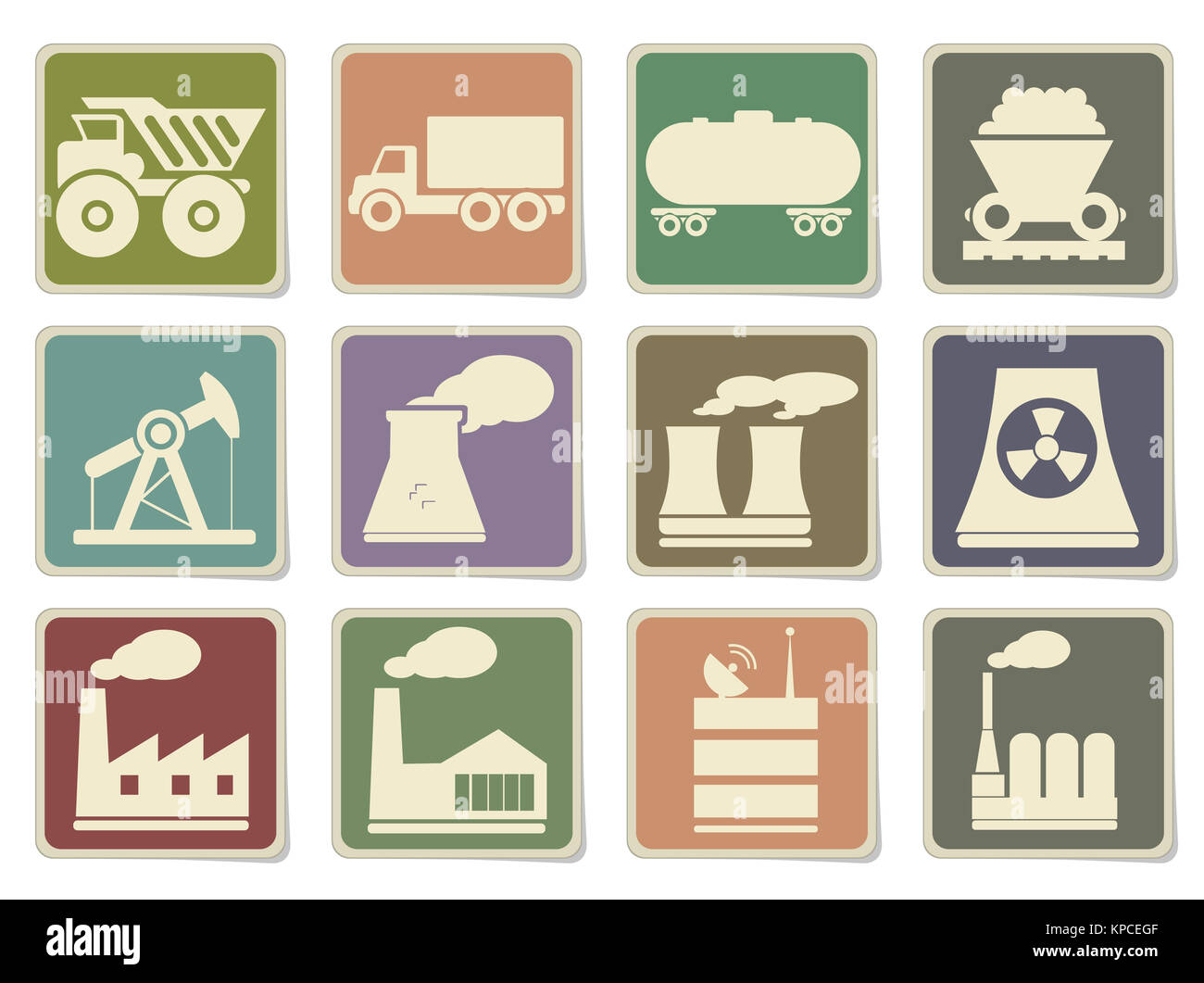 Fabbrica e simboli di settore Foto Stock