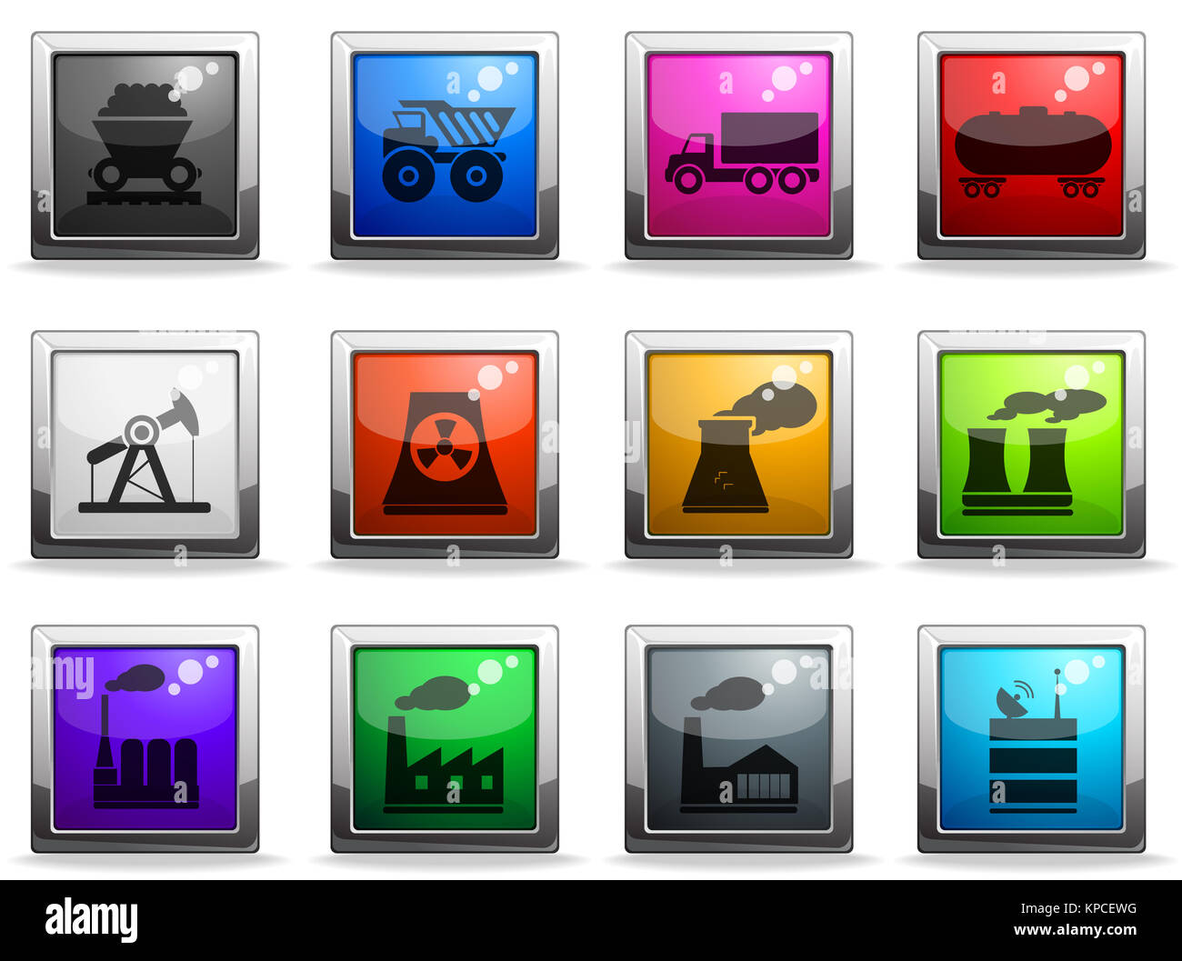 Fabbrica e simboli di settore Foto Stock