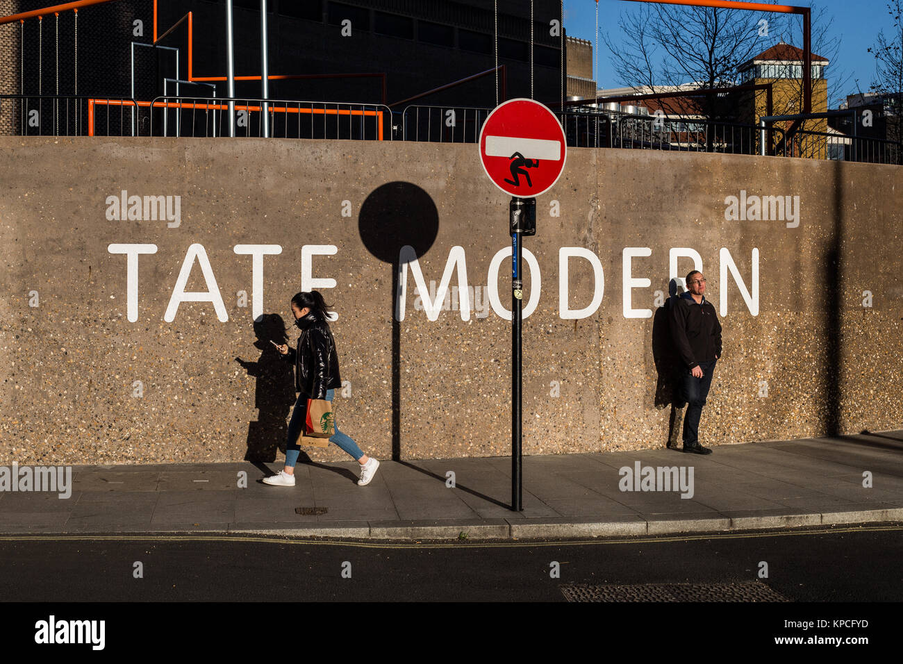 Esterno della Tate Modern Gallery di Londra, Inghilterra. Foto Stock