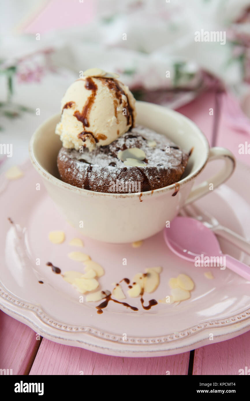 Cup cake con gelato Foto Stock