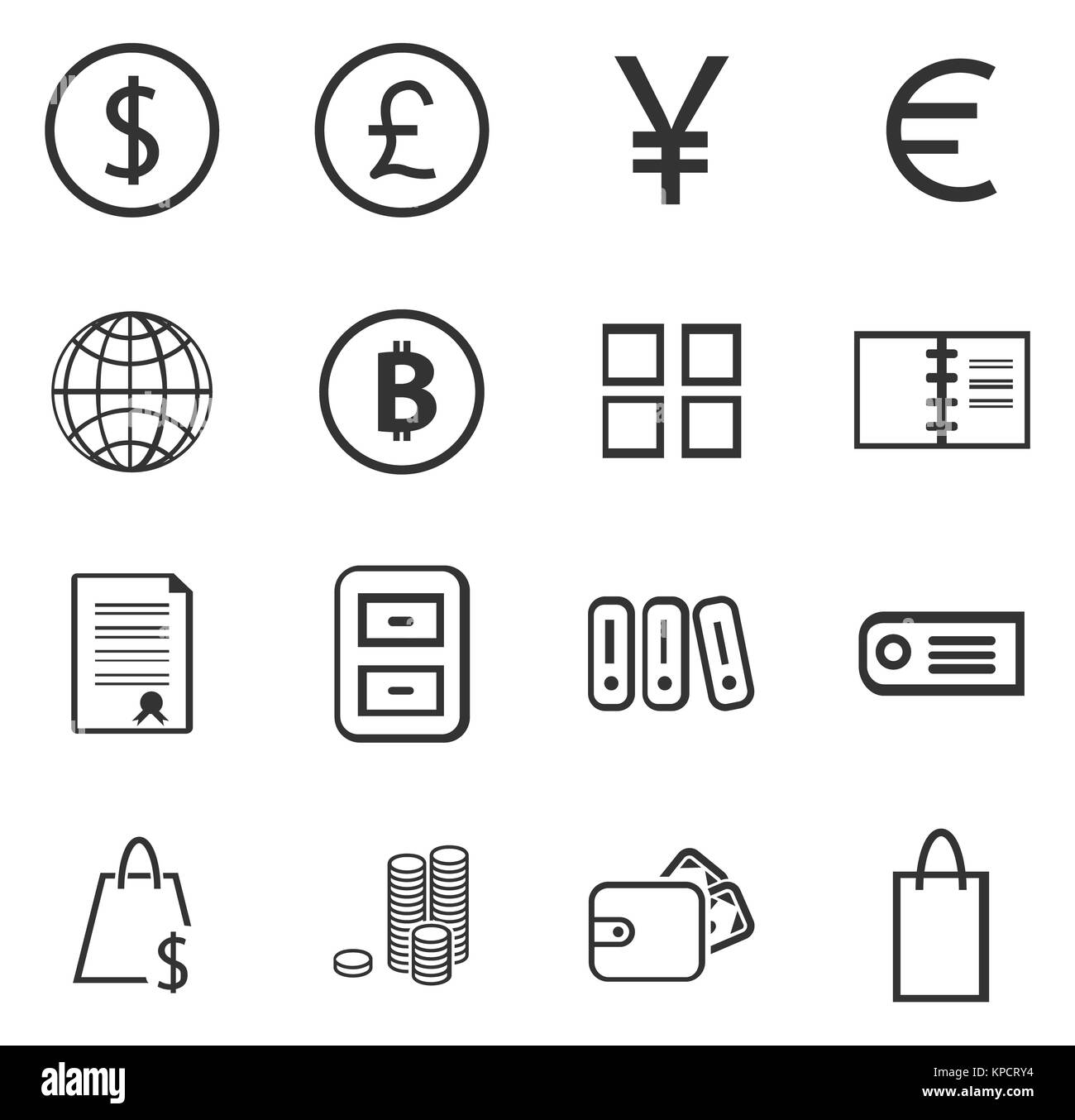 E-commerce set di icone Foto Stock