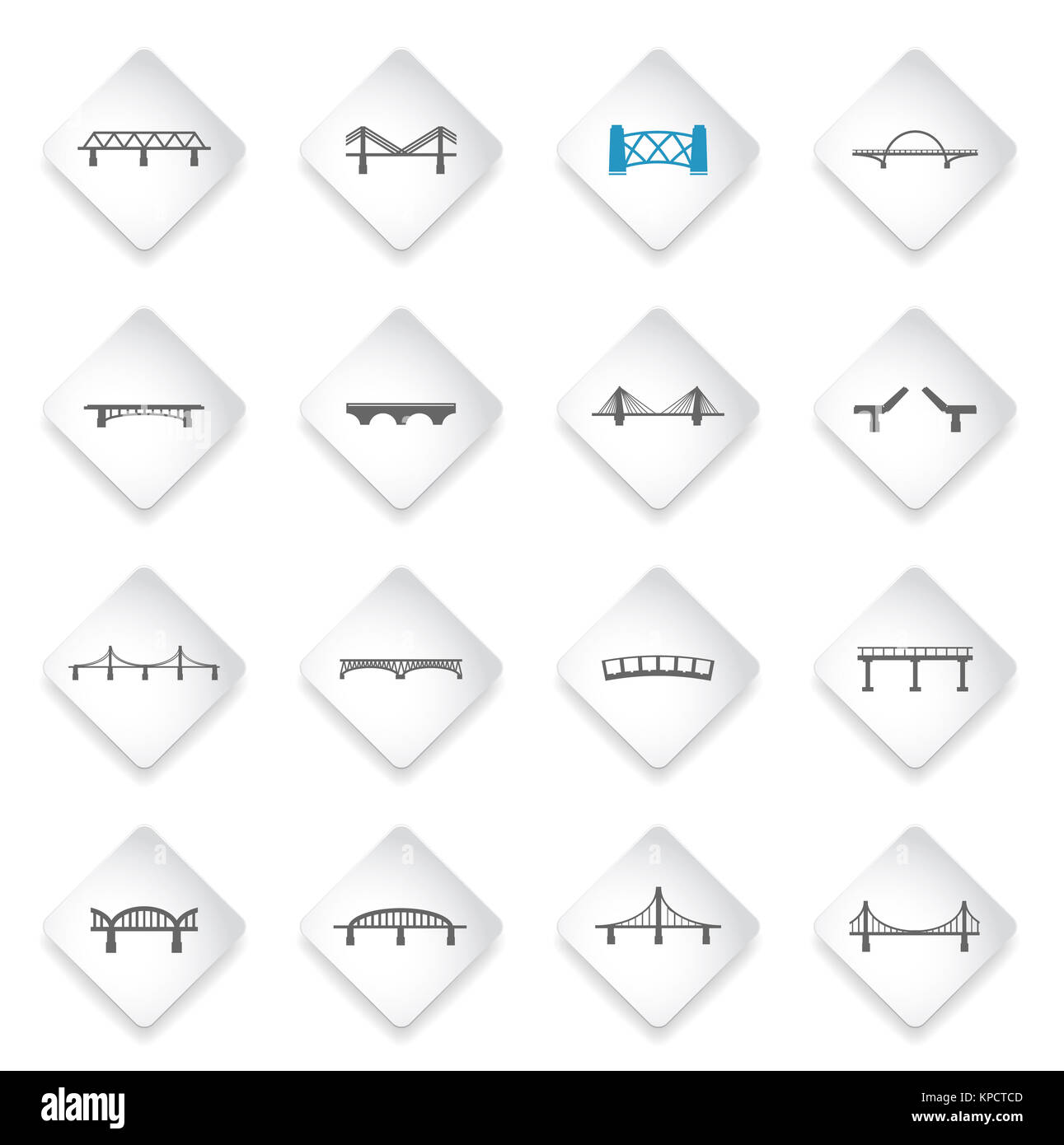 I ponti di set di icone Foto Stock