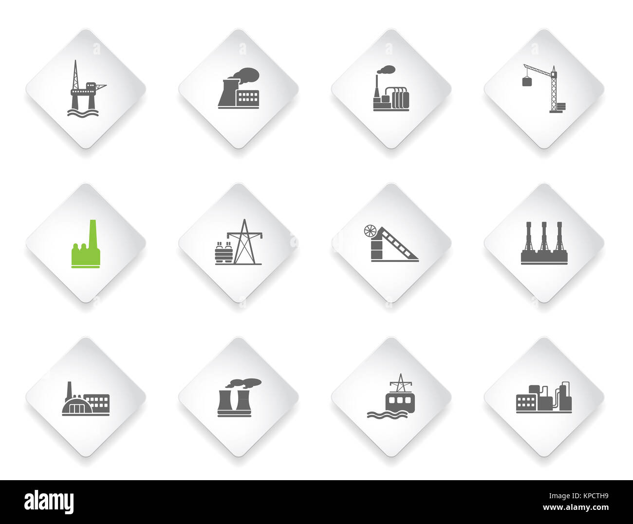 Fabbrica e simboli di settore Foto Stock