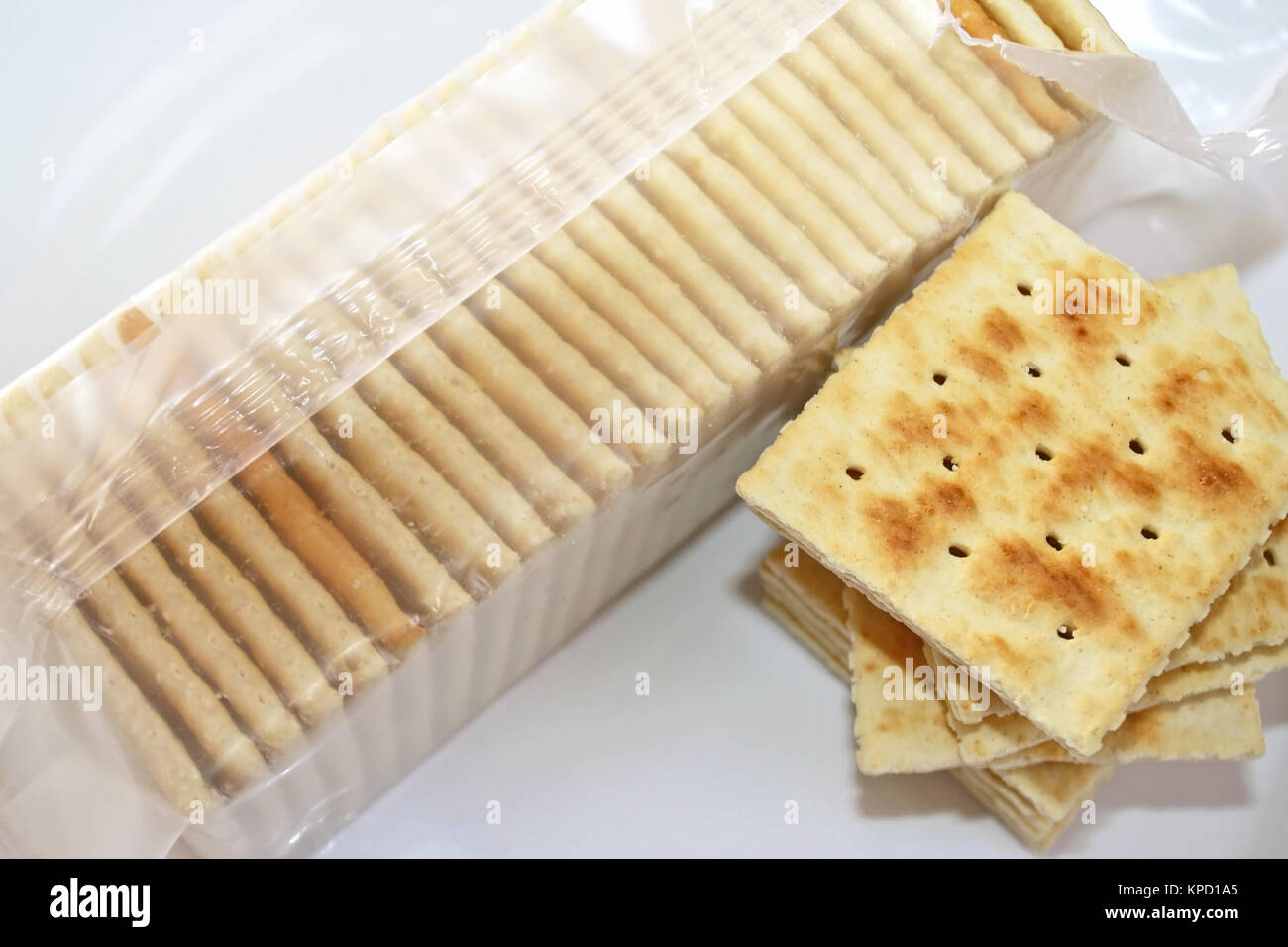 Croccante Saltine cracker Foto Stock