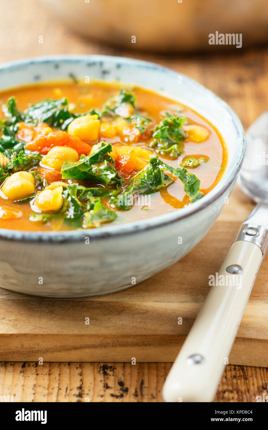 Speziato marocchino la zuppa di ceci Foto Stock