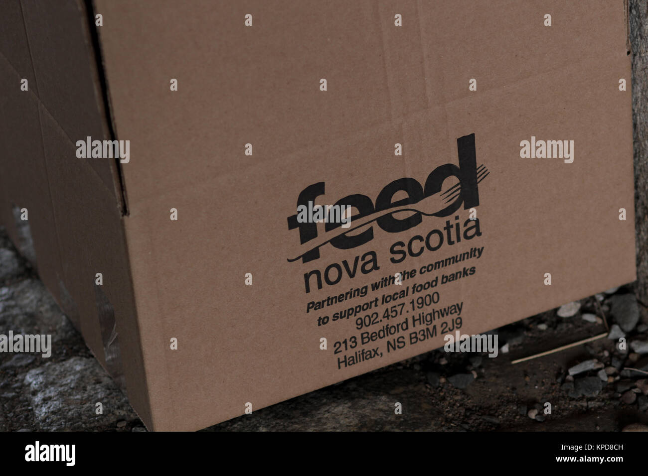 Alimenta i cestini donazione della nuova Scozia a Halifax, nuova Scozia. Foto Stock