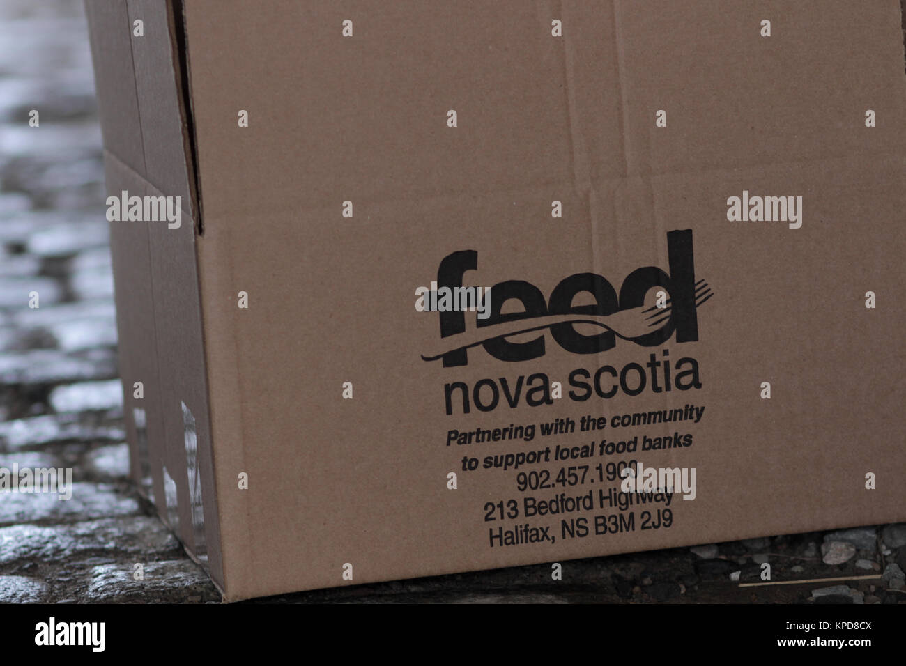 Alimenta i cestini donazione della nuova Scozia a Halifax, nuova Scozia. Foto Stock