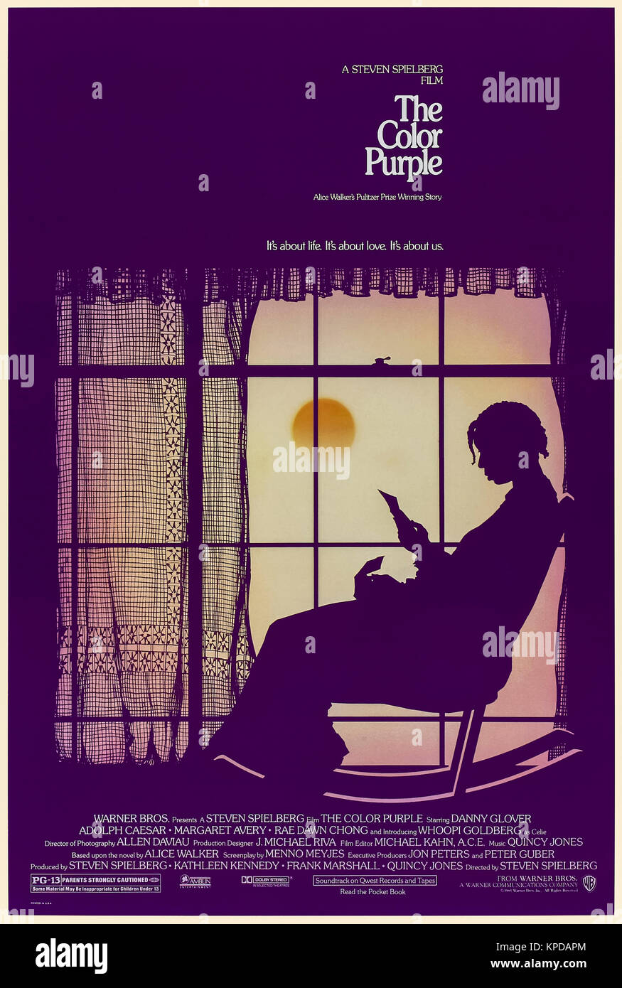Il Colore Viola (1985) diretto da Steven Spielberg e interpretato da Danny Glover, Whoopi Goldberg e Oprah Winfrey. Il grande schermo l'adattamento di Alice Walker's romanzo circa la vita su un oppresso e abusato della donna nera in Georgia all'inizio del XX secolo. Foto Stock