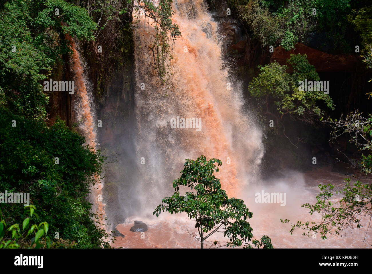 Il Kenya è una destinazione turistica in Africa orientale. Famoso per la fauna selvatica e la bellezza naturale. Thika scende al Blue Hotel Post in Thika. Foto Stock