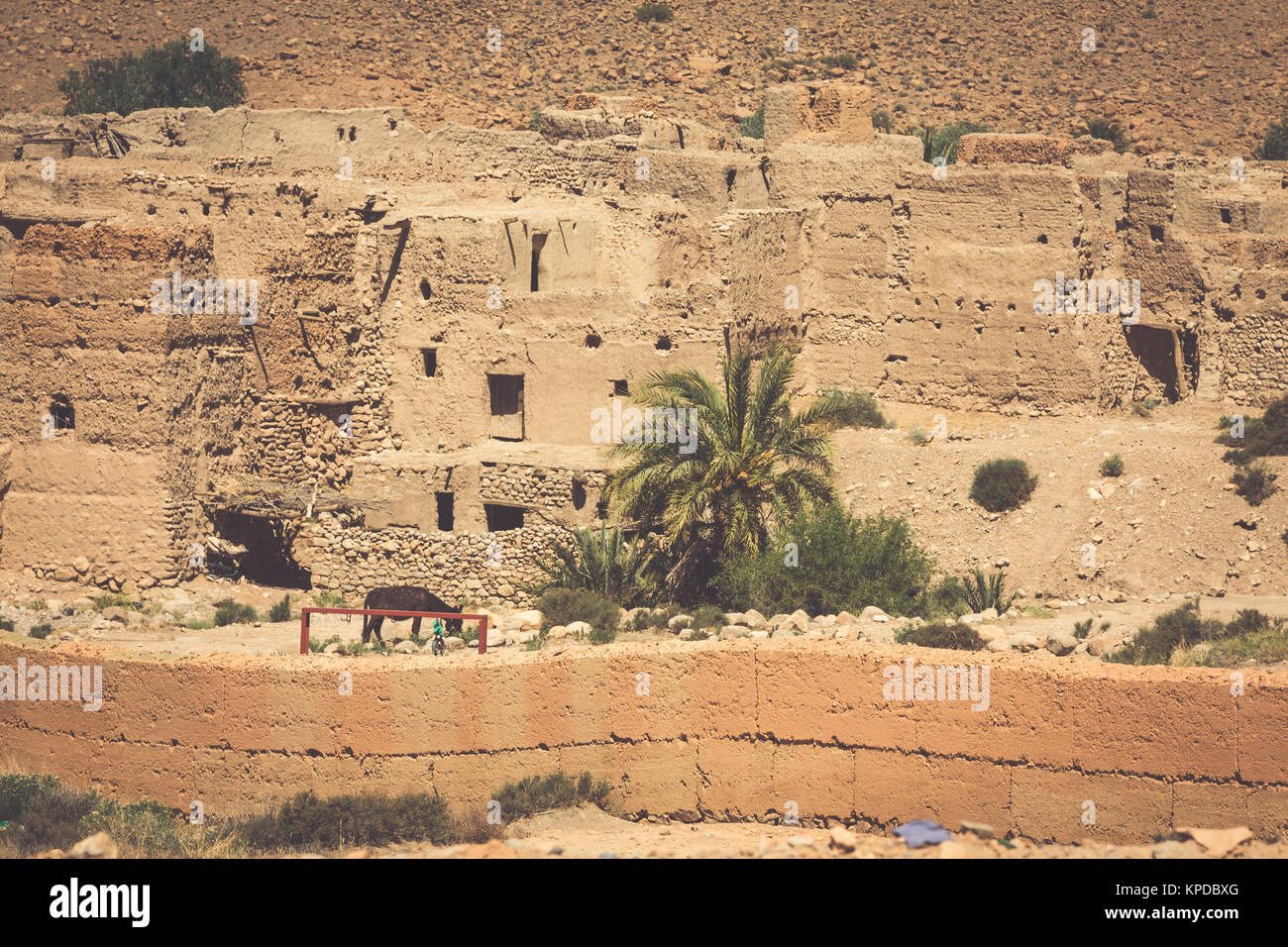 Villaggi berberi nel deserto del Marocco Foto Stock