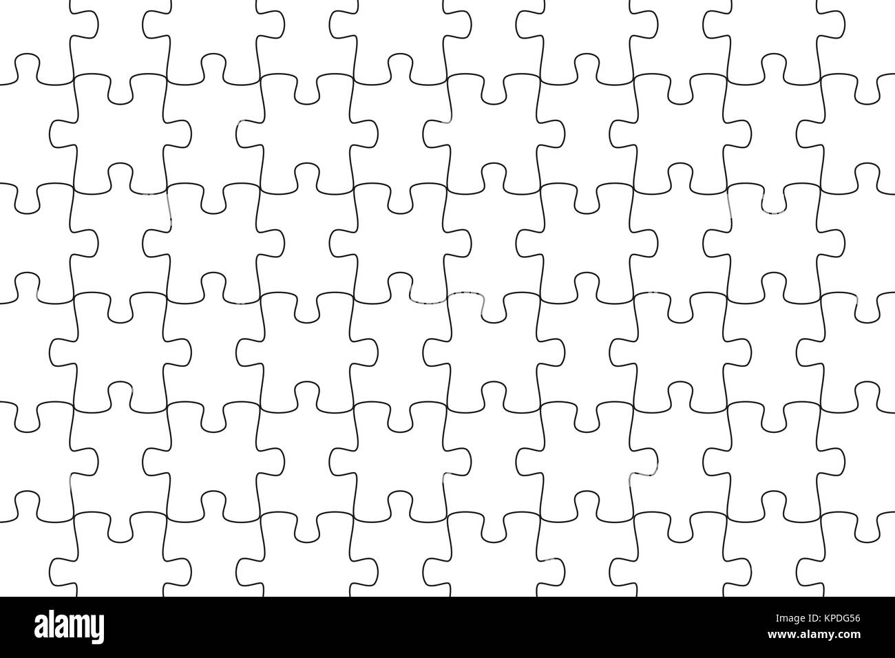 Weißes Puzzle Hintergrund,Puzzleteile Foto Stock