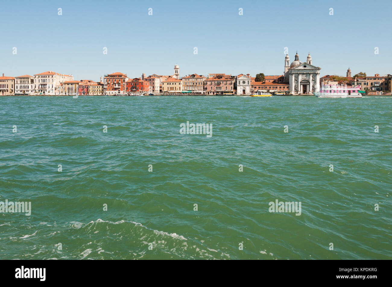 Touristisches Reiseziel, Stadtansicht von Venedig in Italien. Foto Stock