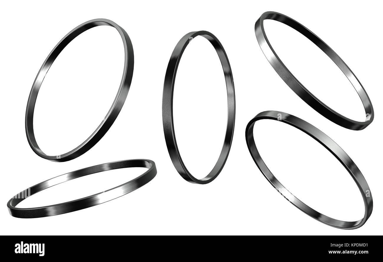 Anello in argento angolo libero Foto Stock