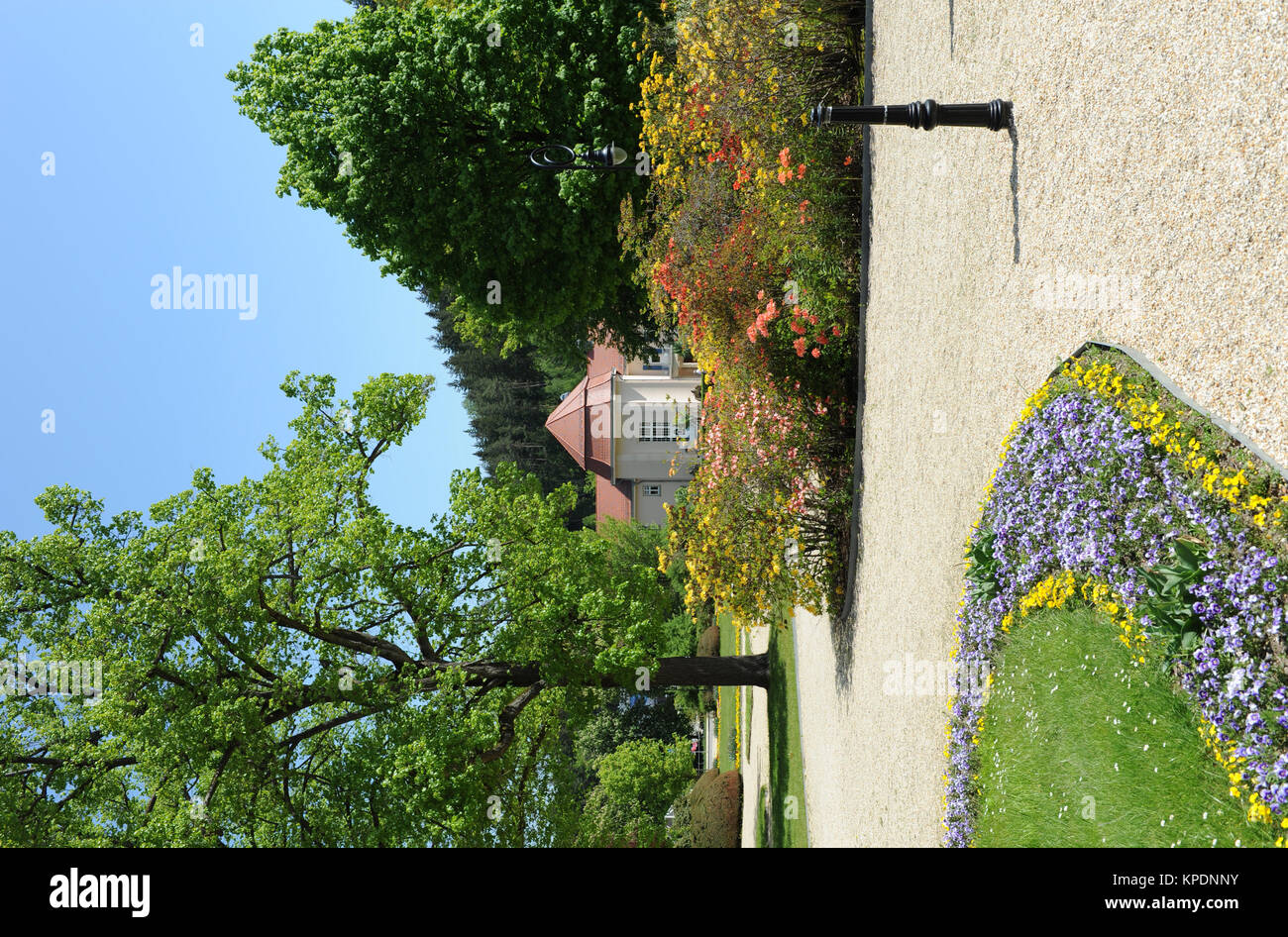 Re Alberto male e i giardini del centro termale di Bad Elster Foto Stock