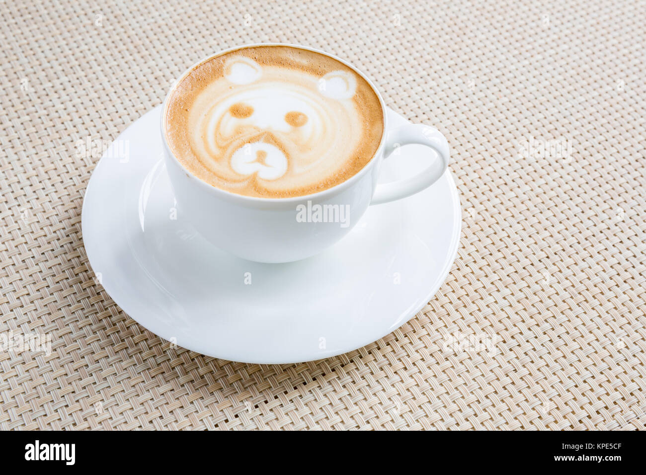 Caffè latte art Foto Stock