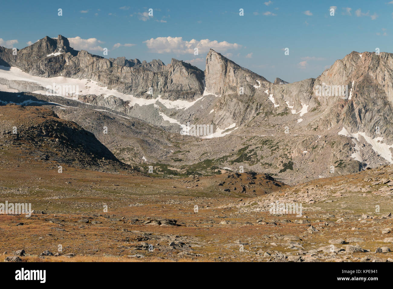 La Wind River Mountains nella popo Agie Wilderness, Wyoming. Foto Stock