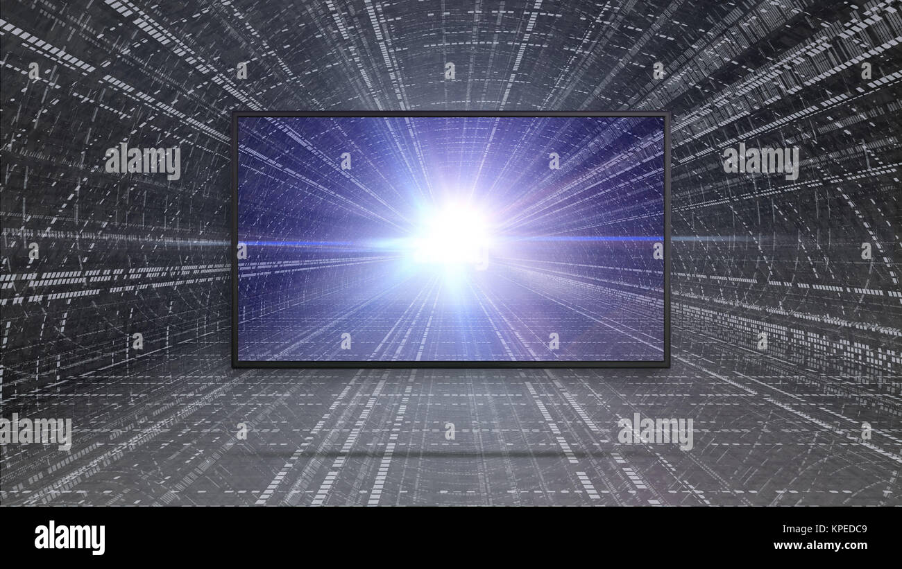 3d tv led display con contrasto di colore Foto Stock