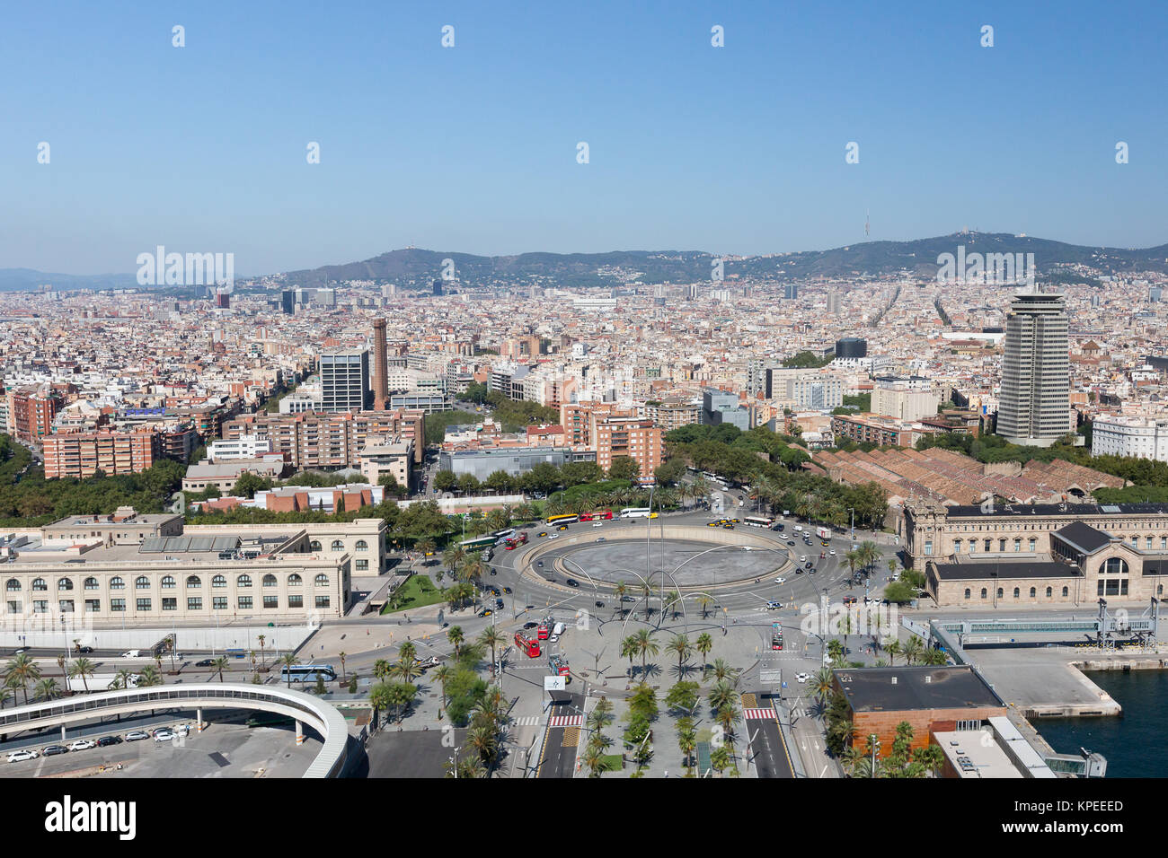 Barcellona vista città Foto Stock