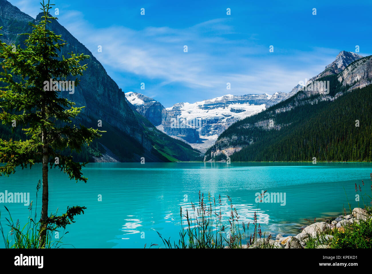 Lake Louise in Canada Foto Stock