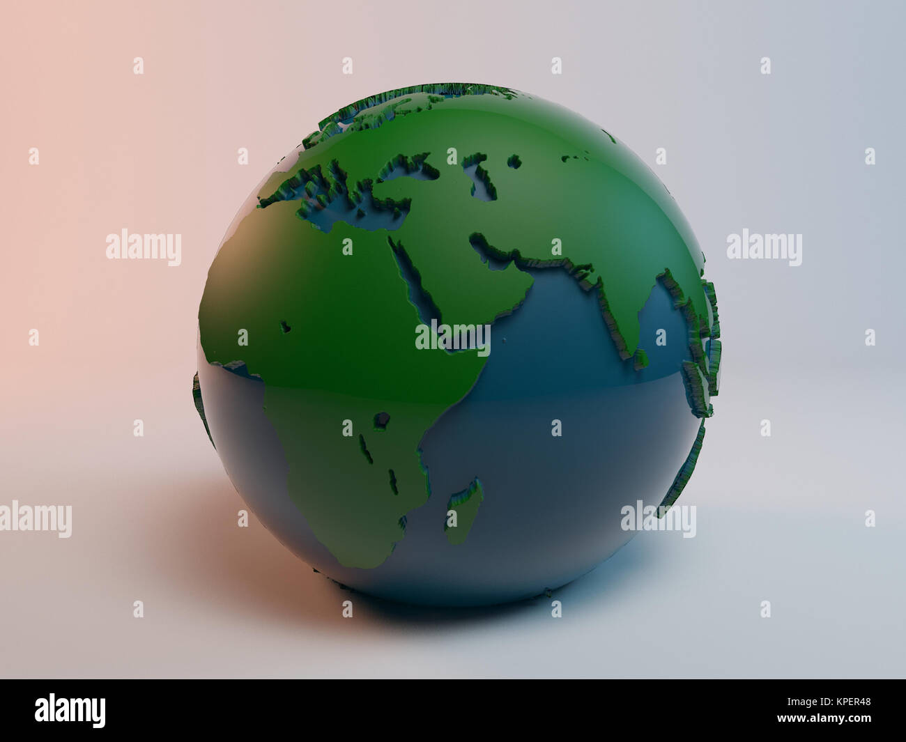 Messa a terra di metallo con la riflessione Foto Stock