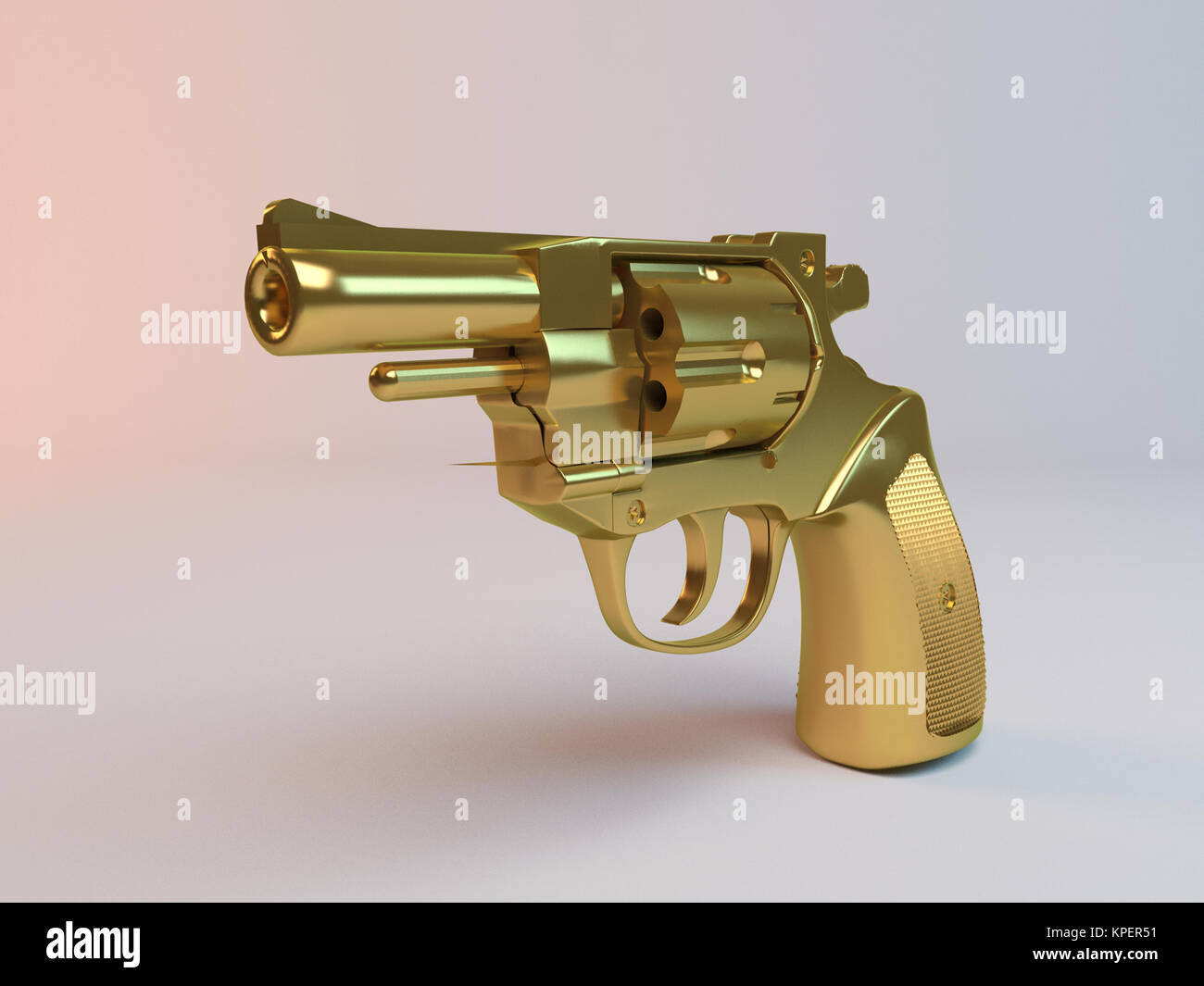 3D Golden gun Foto Stock