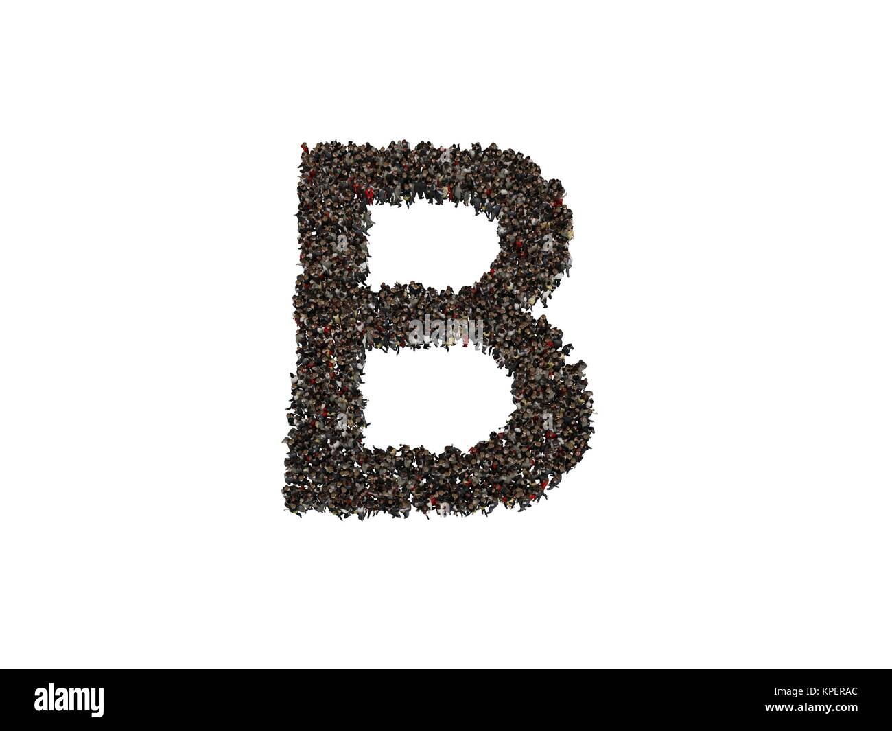 3d caratteri formanti la lettera B Foto Stock