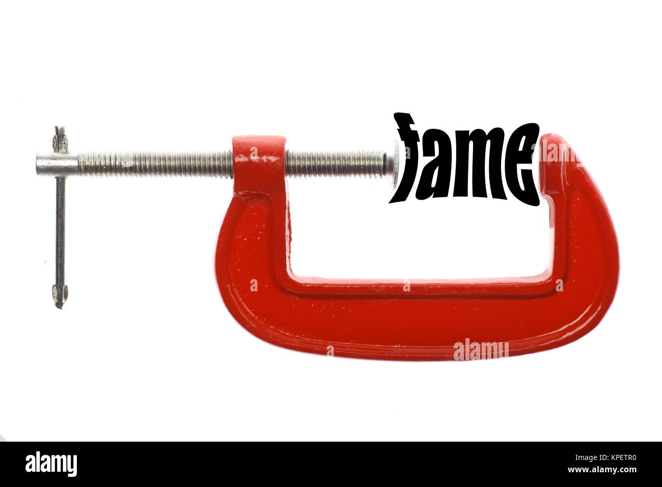 Compressa concetto fama Foto Stock