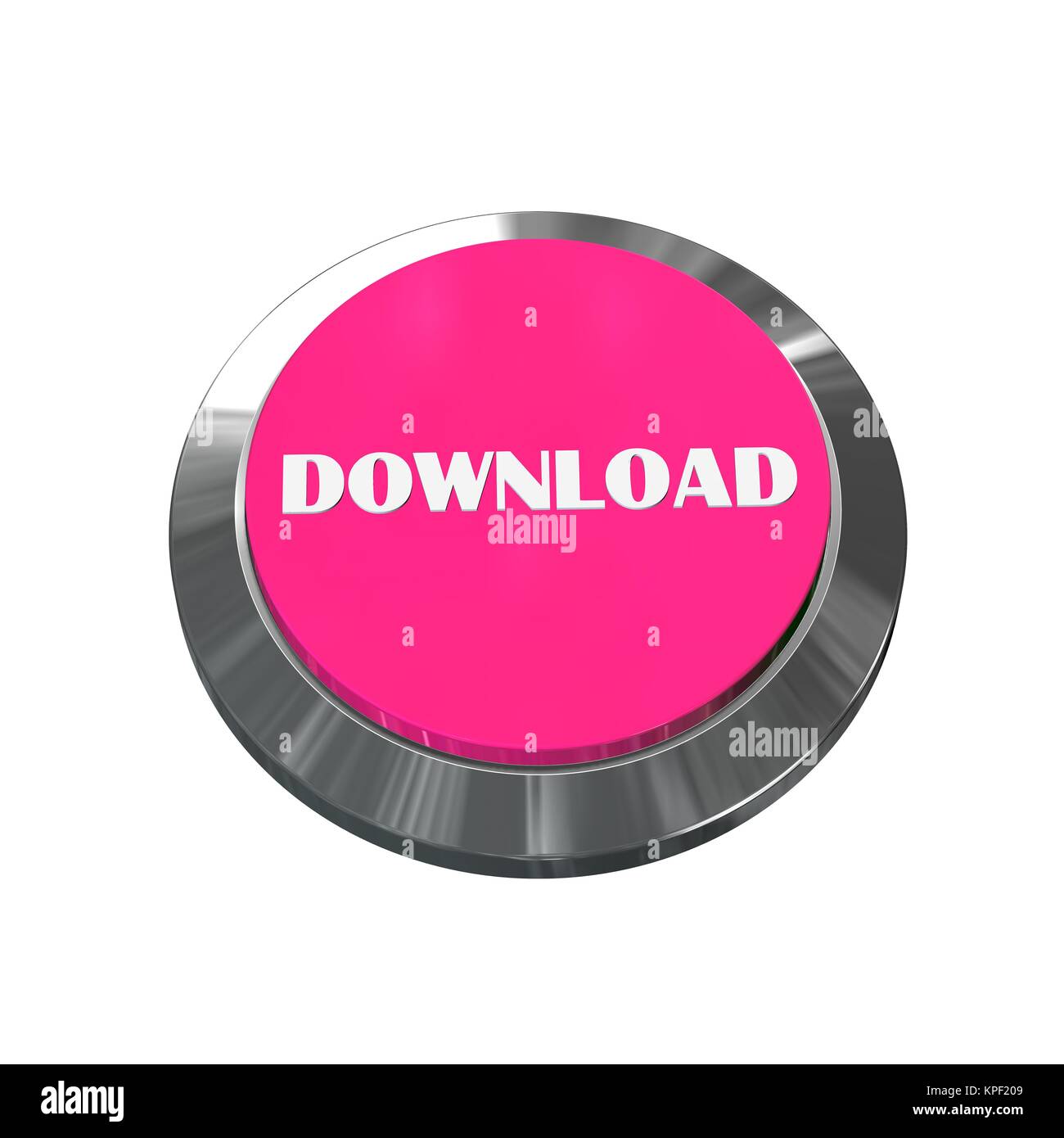 Pulsante di download gratuito - isolato su bianco Foto Stock