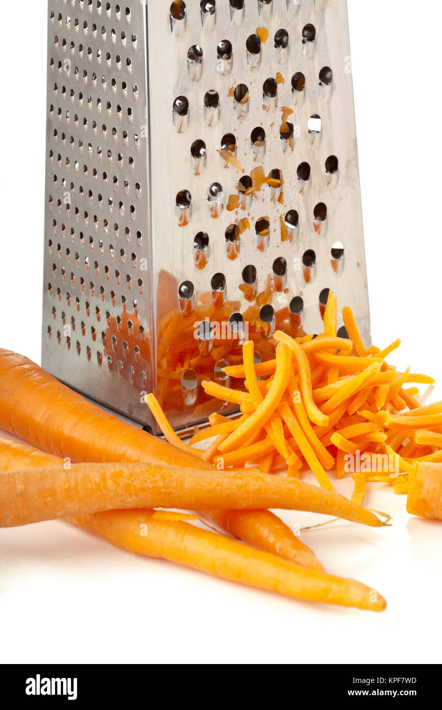 Strofinare le carote e grattugia Foto stock - Alamy