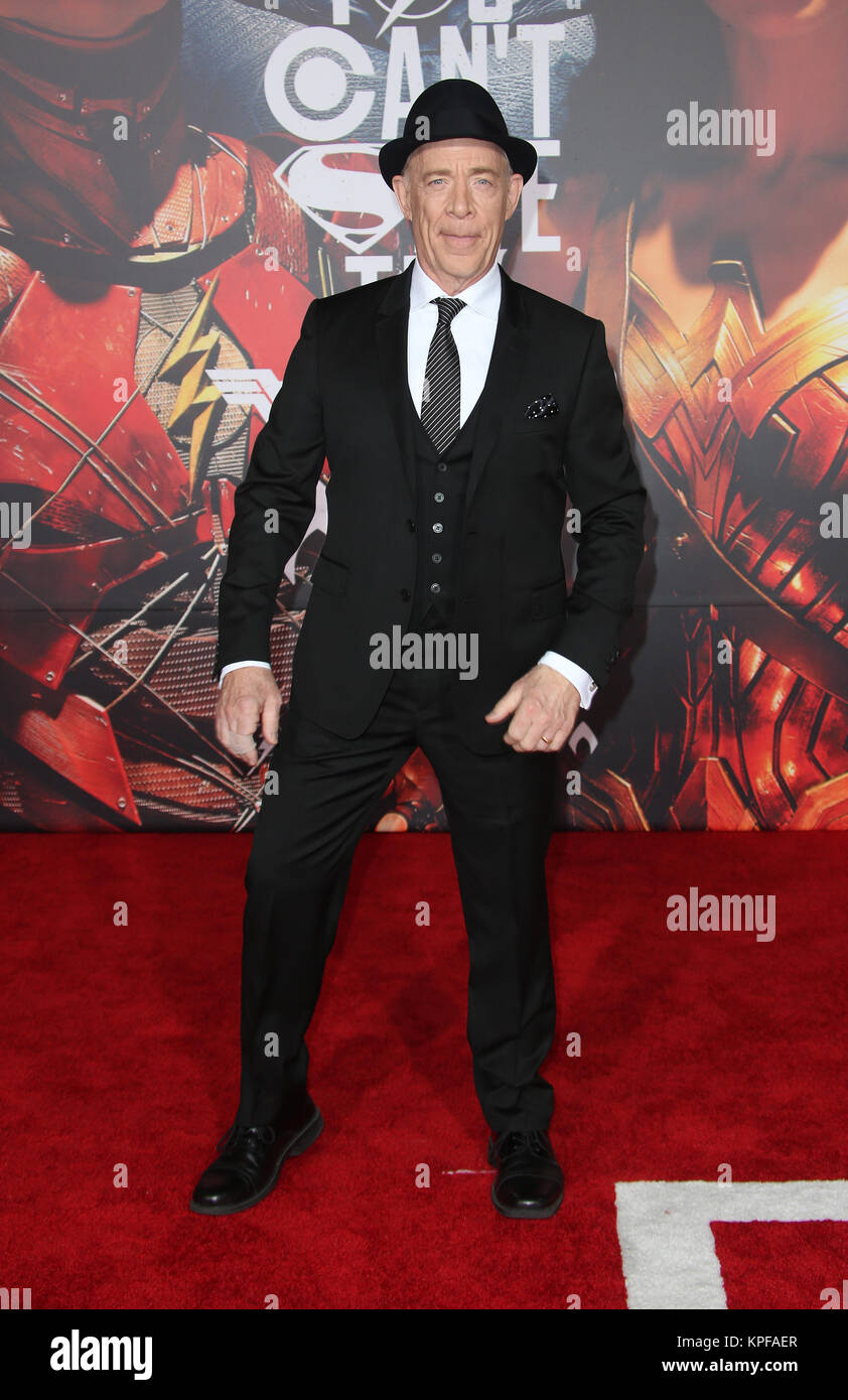 Premiere della Warner Bros Foto" "Justice League' dotata di: JK Simmons dove: Hollywood, California, Stati Uniti quando: 14 Nov 2017 Credit: FayesVision/WENN.com Foto Stock