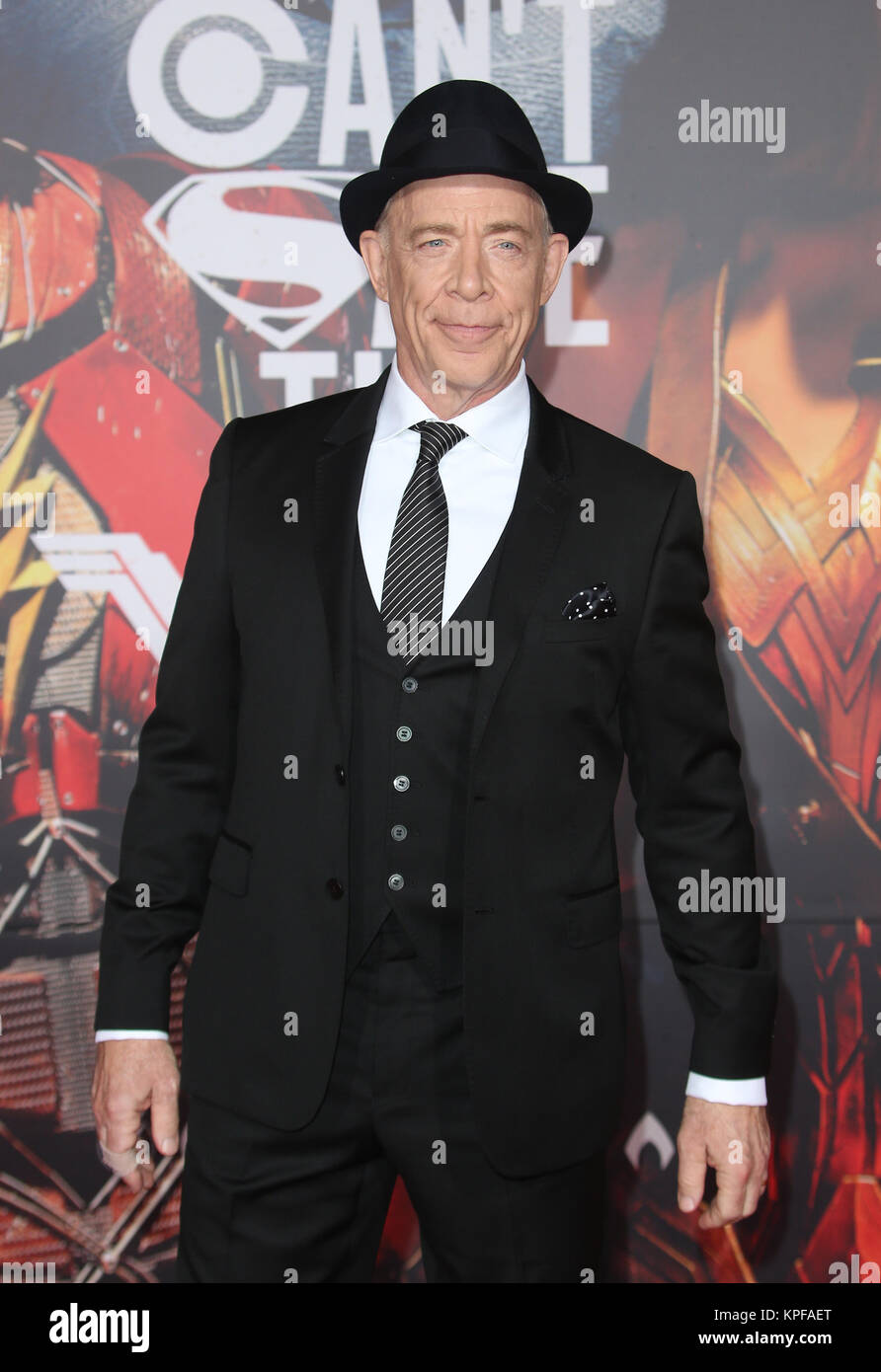 Premiere della Warner Bros Foto" "Justice League' dotata di: JK Simmons dove: Hollywood, California, Stati Uniti quando: 14 Nov 2017 Credit: FayesVision/WENN.com Foto Stock
