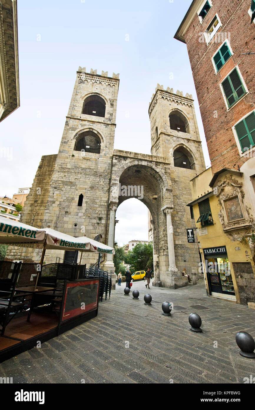 Porta Soprana, Genova, liguria, Italy Foto Stock