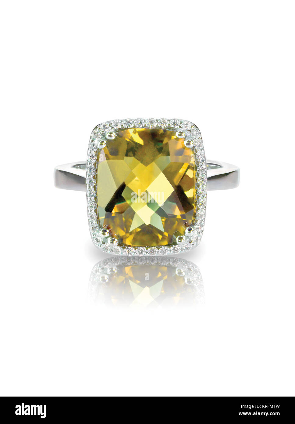 Diamante giallo colorato anello di fidanzamento con topazio citrino Foto  stock - Alamy
