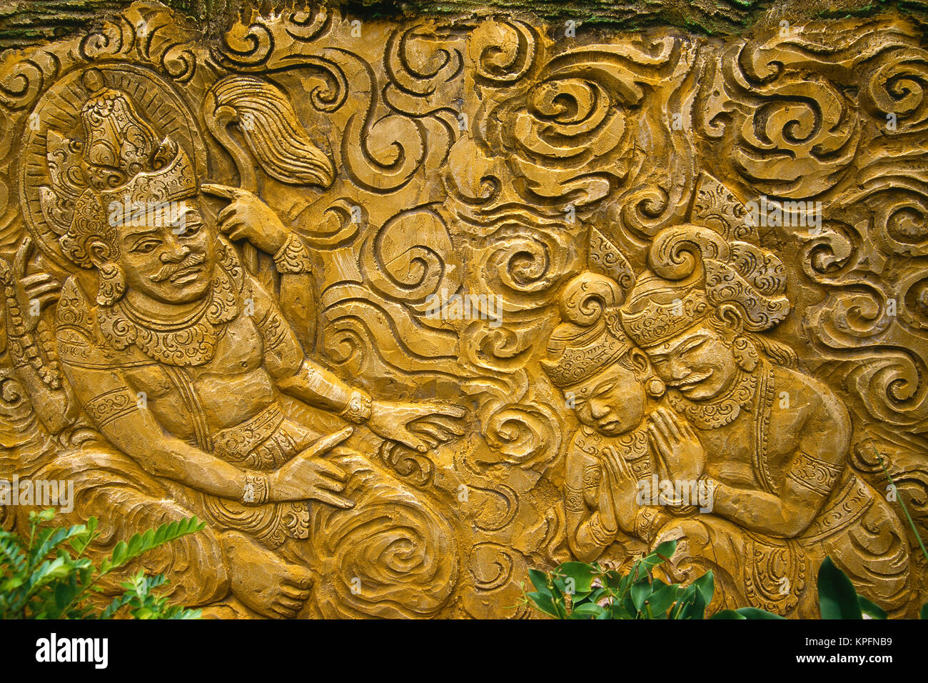 Asia Indonesia Bali. Ornati scultura indù. Foto Stock