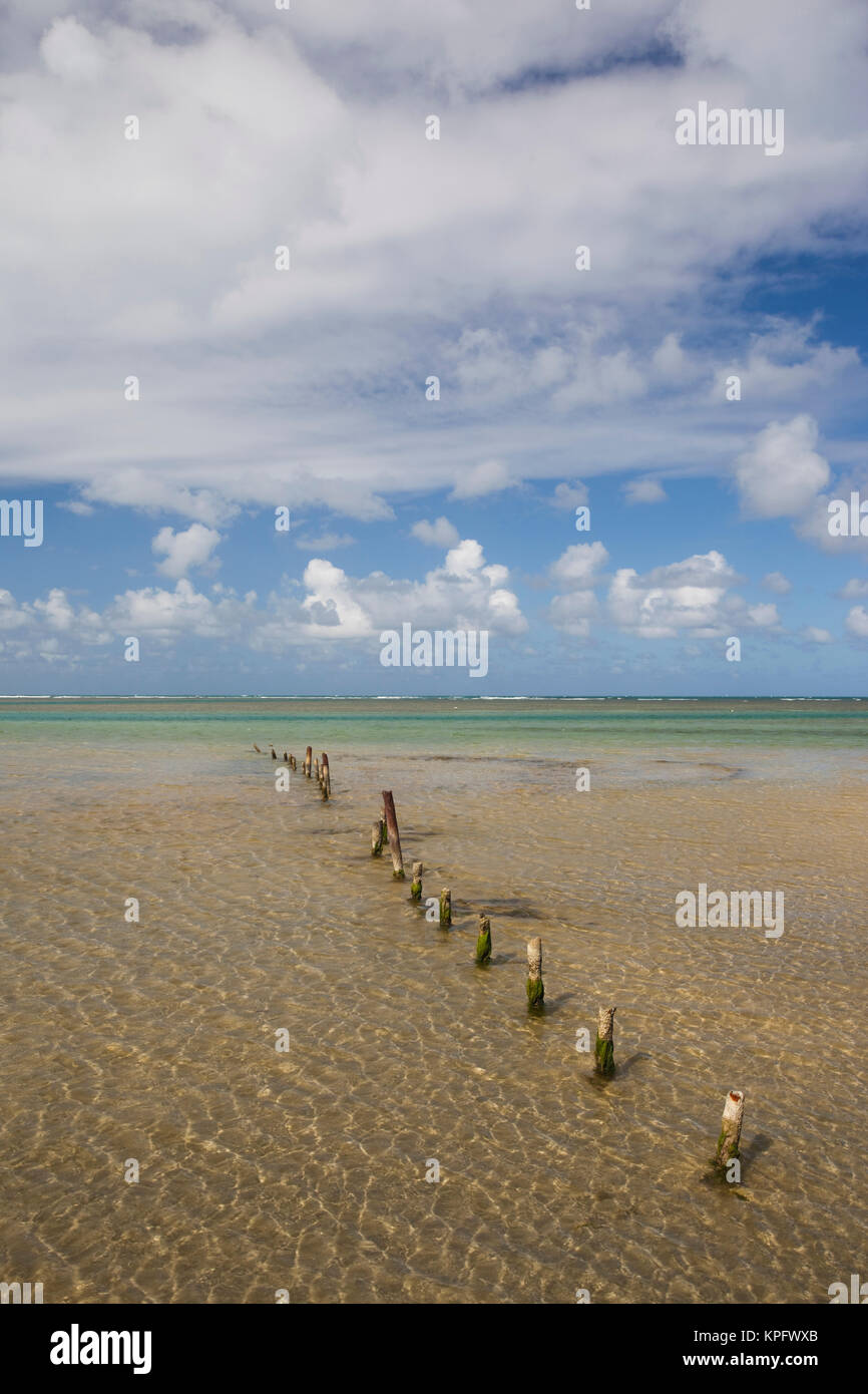 Puerto Rico, East Coast, Luquillo, Playa Luquillo Beach, sulla spiaggia Foto Stock