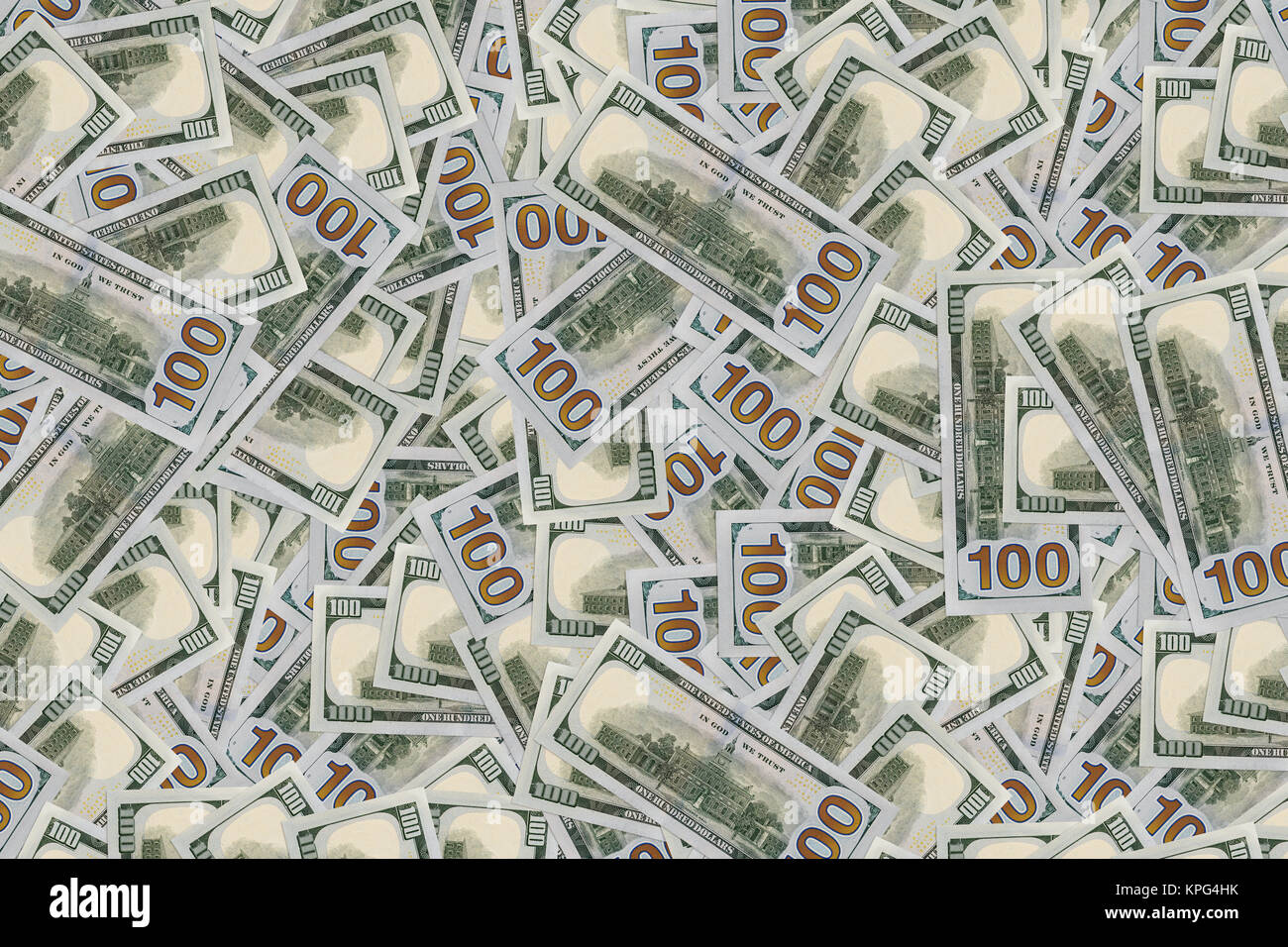 Pila di nuove e vecchie banconote da cento dollari fatture. Dollar texture. Di dollari. sfondo di diversi milioni di dollari. migliaia di cento-dollaro Foto Stock