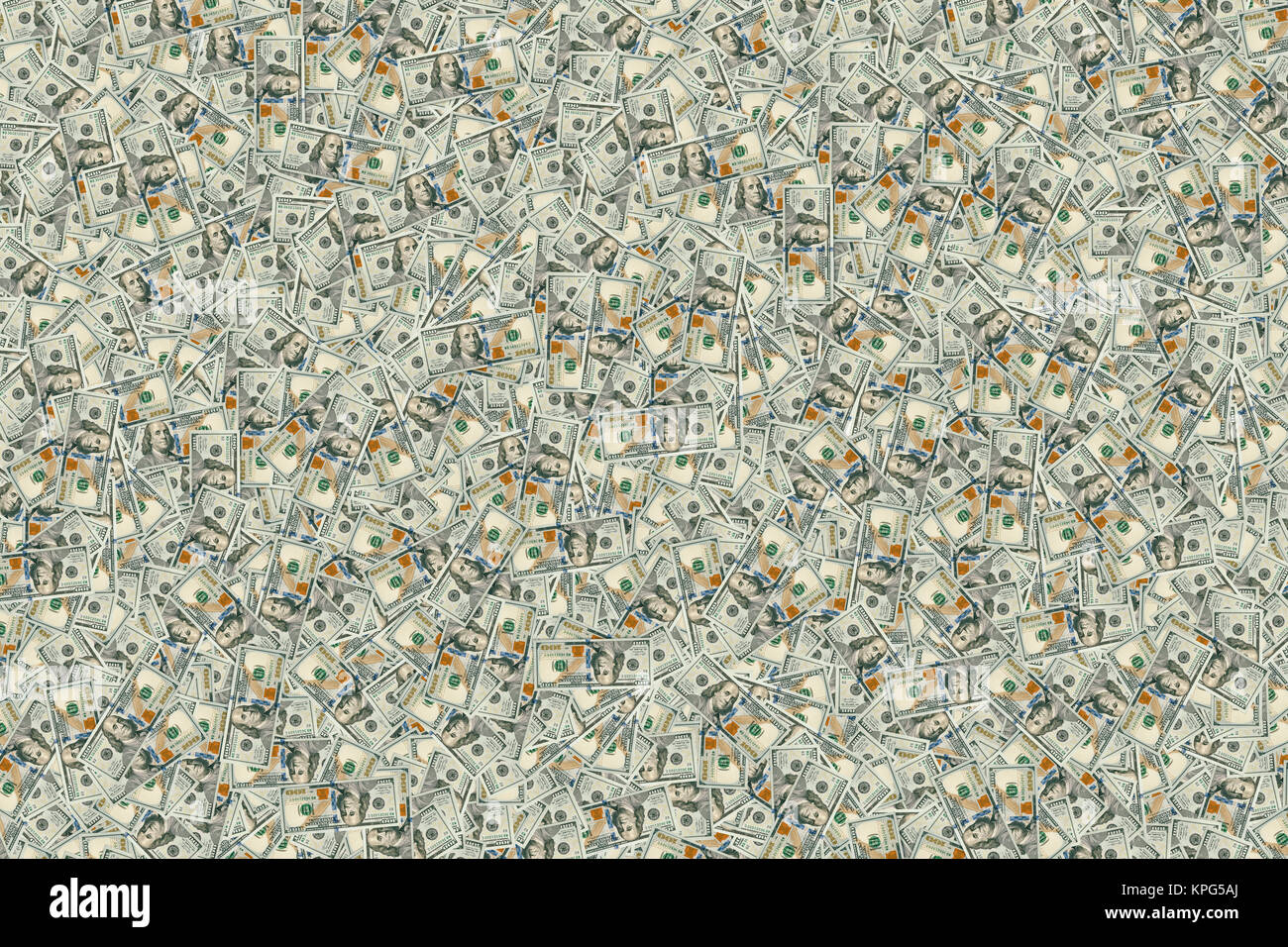 Un centinaio di dollari americani cambiali come sfondo di denaro. Un milione di dollari sul pavimento. denaro texture. migliaia di cento-le fatture del dollaro sul pavimento. Foto Stock