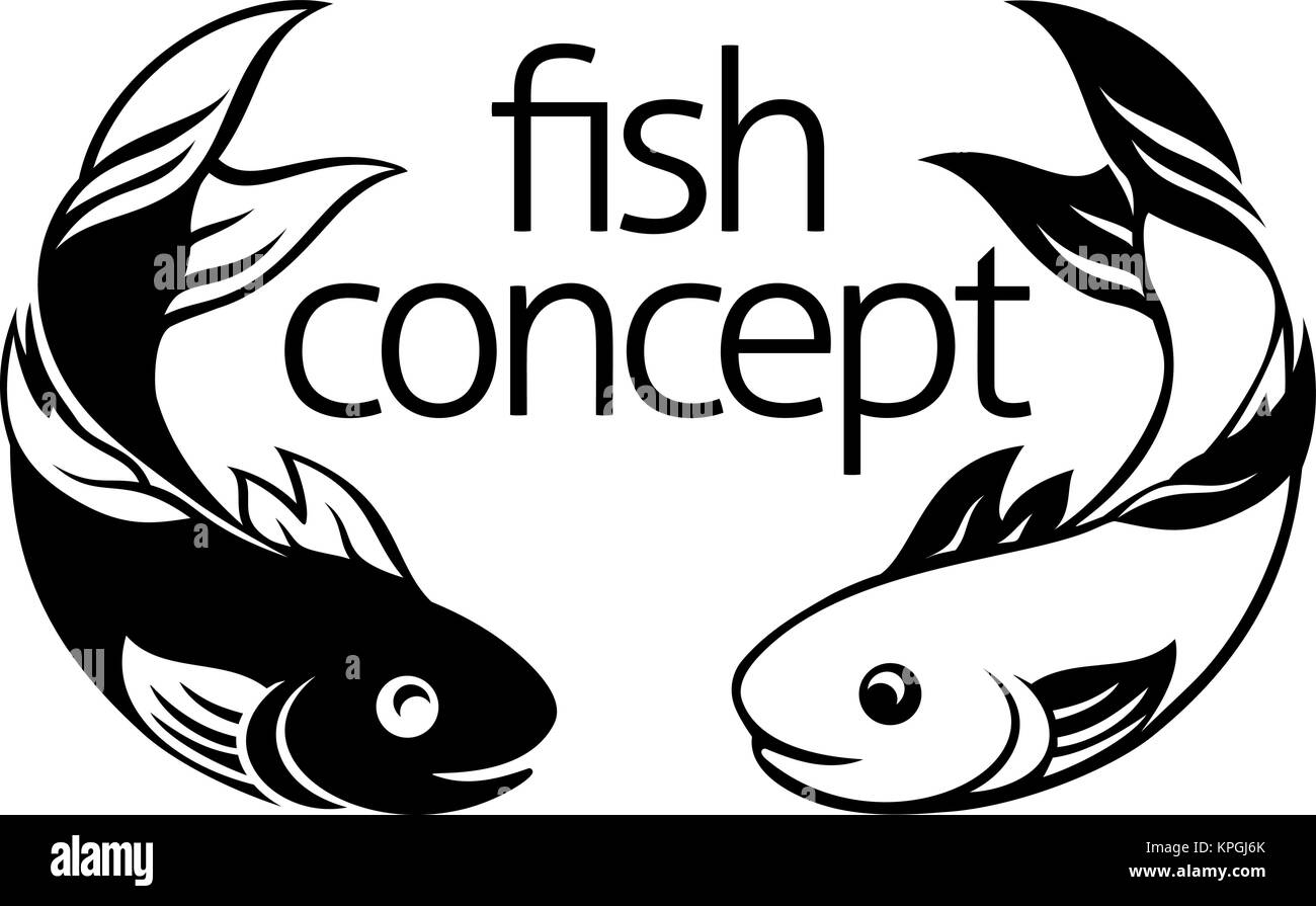 Concetto di pesce icona Illustrazione Vettoriale