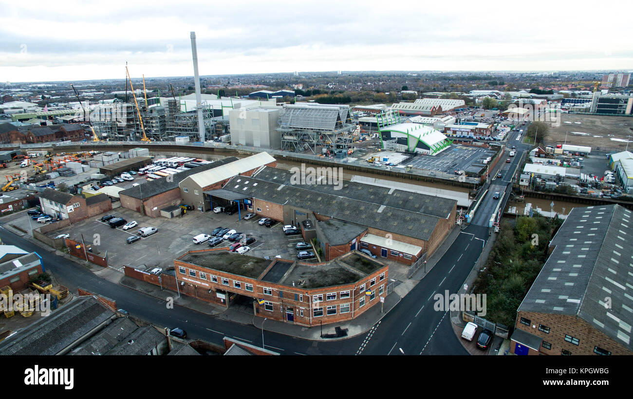 Energia dai rifiuti energia elettrica di biomassa vegetale power station, Cleveland Street, Kingston upon Hull, Foto Stock