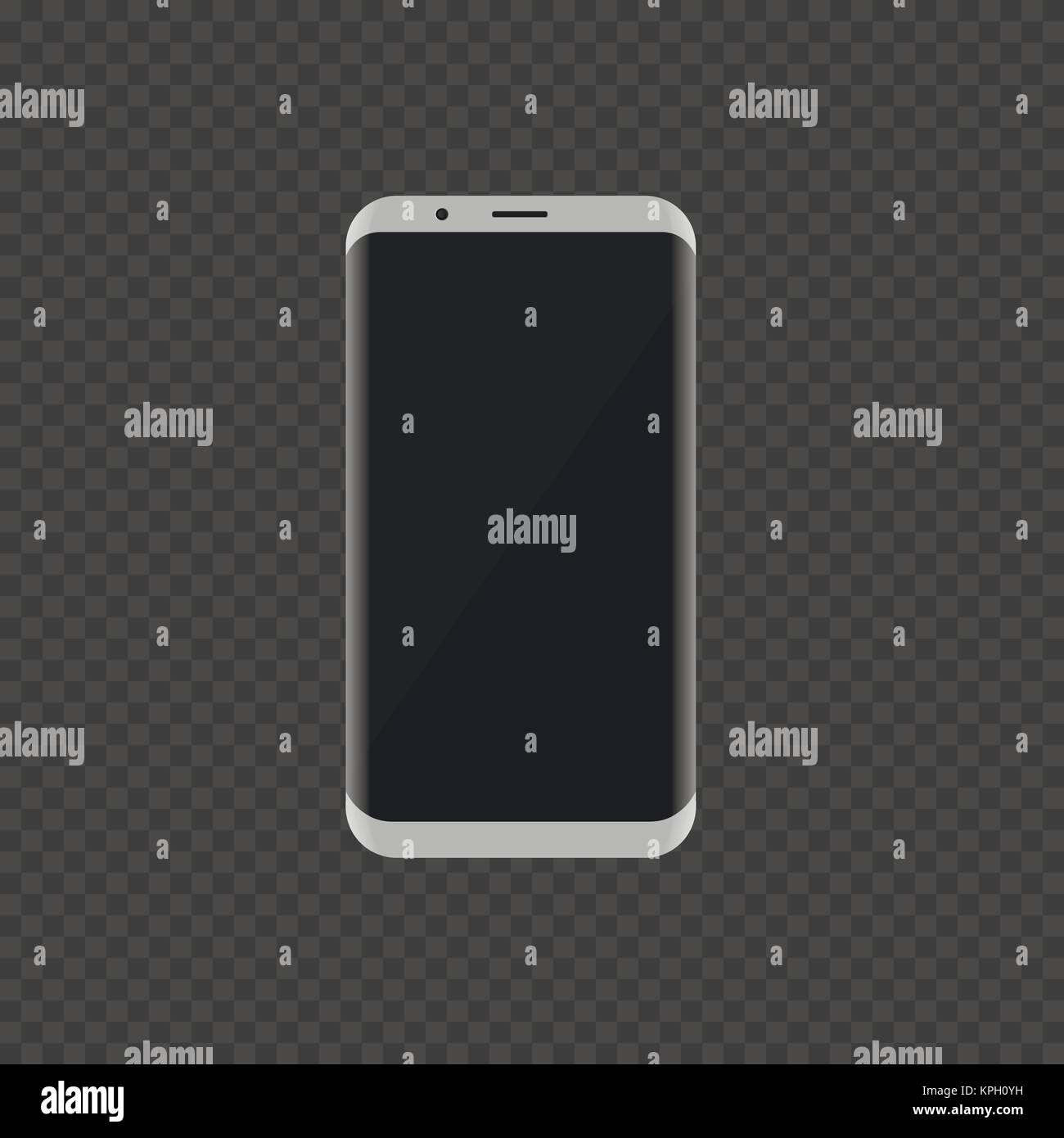 White Smartphone con un design moderno Illustrazione Vettoriale