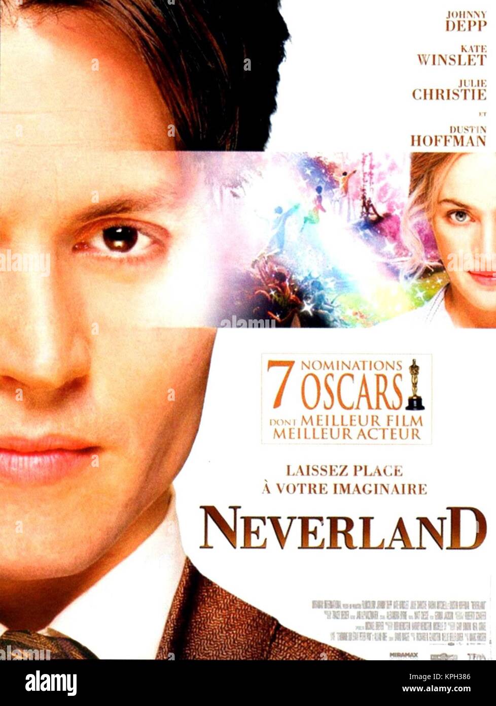 Trovare Neverland anno : 2004 UK / USA regista : Marc Forster Johnny Depp Poster francese Miramax Films Foto Stock
