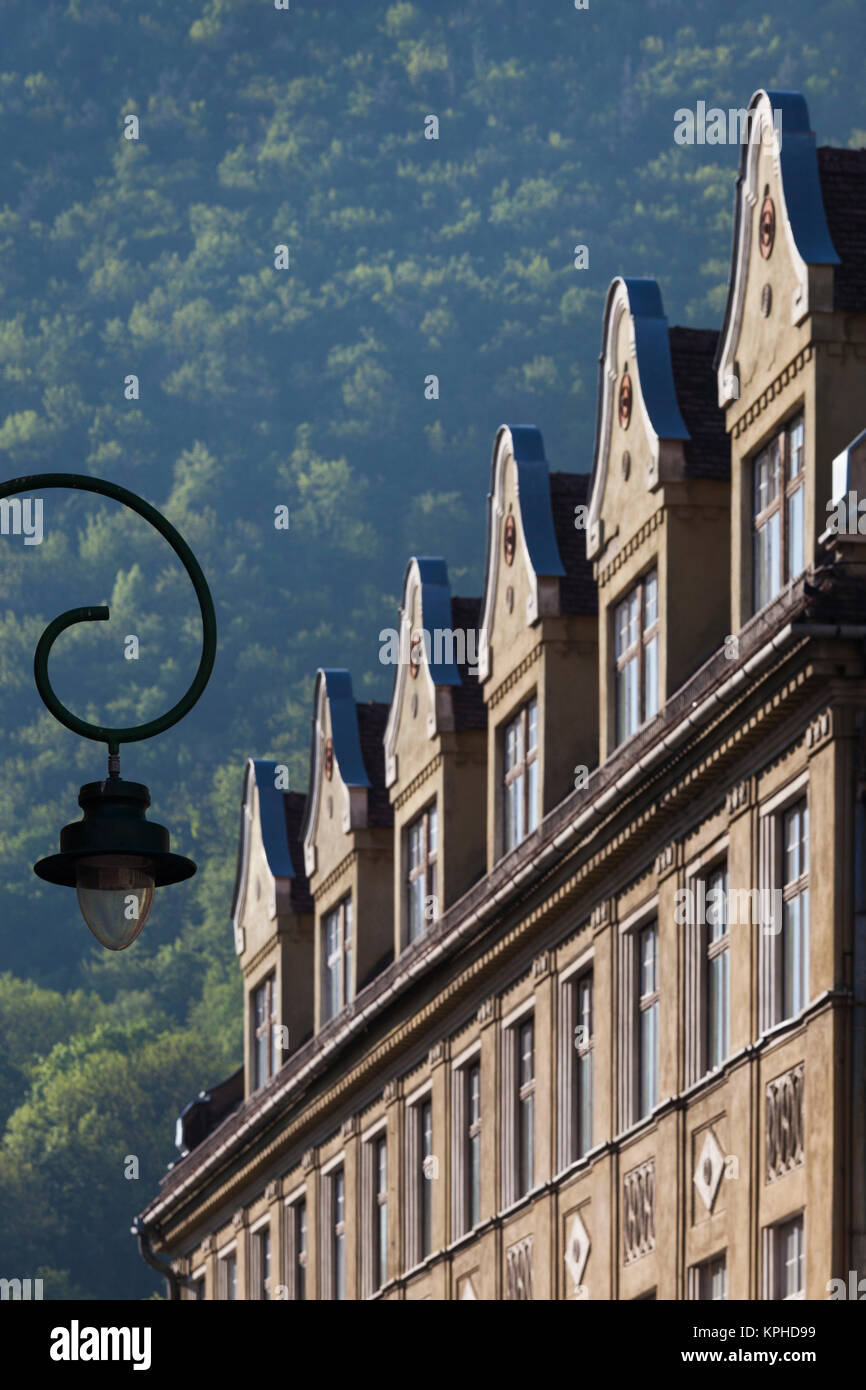 La Romania, Transilvania, Brasov, costruzione di dettaglio Foto Stock