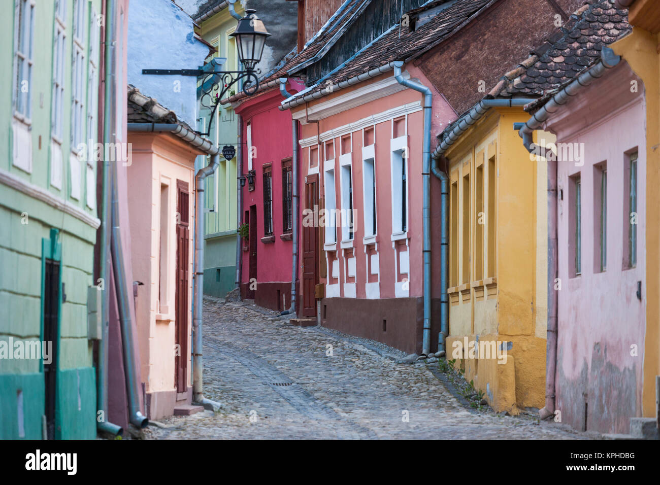 La Romania, Transilvania, Sighisoara, Città Vecchia i dettagli di costruzione Foto Stock