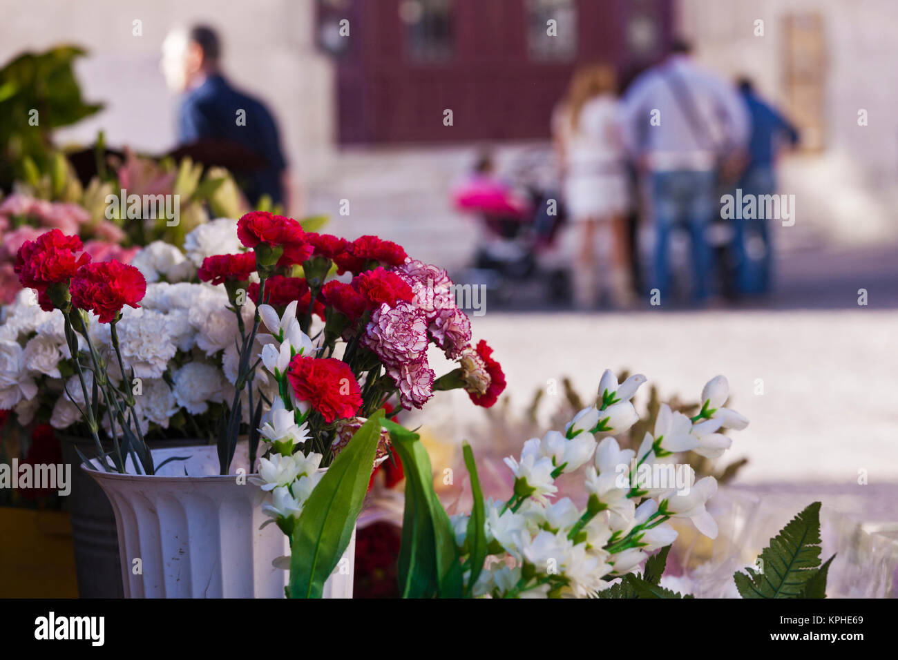 Spagna, Andalusia la regione, la provincia di Cadiz Cadice Cadiz, Plaza de Topete mercato dei fiori Foto Stock