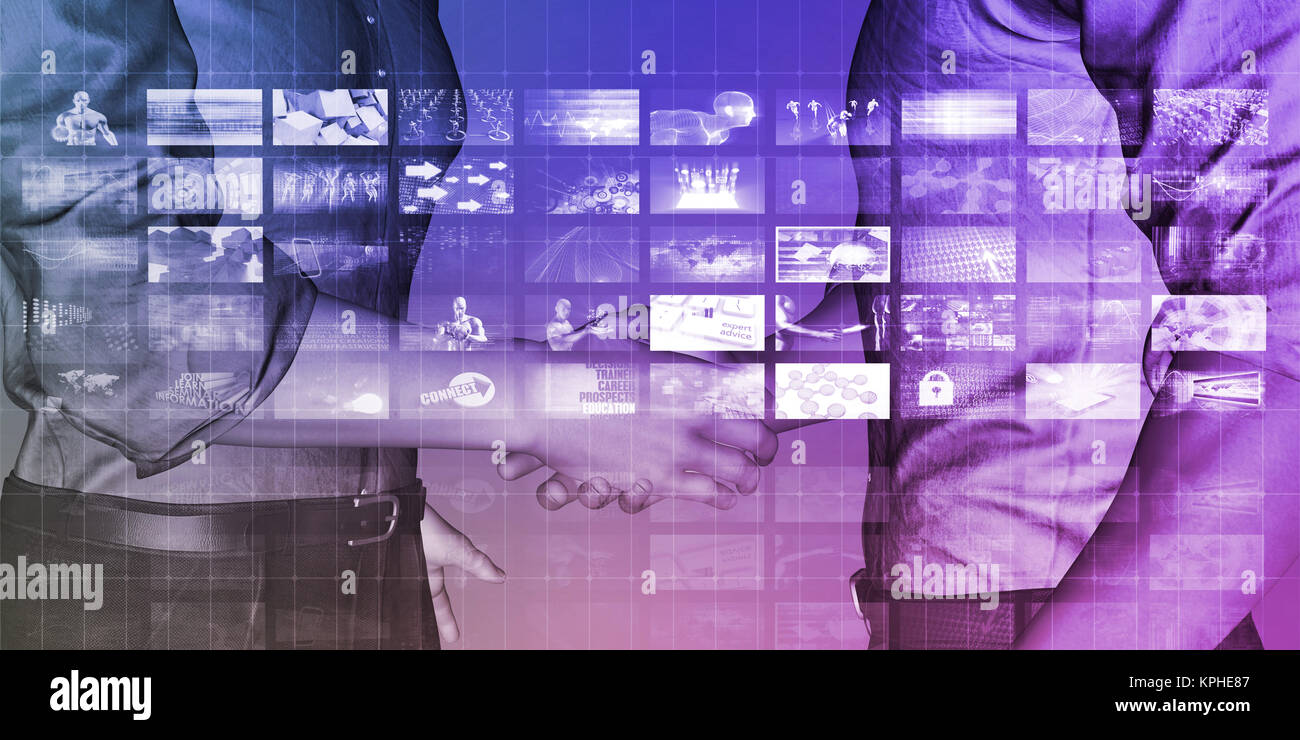 Sistema di gestione integrato in una rete di dati Foto Stock