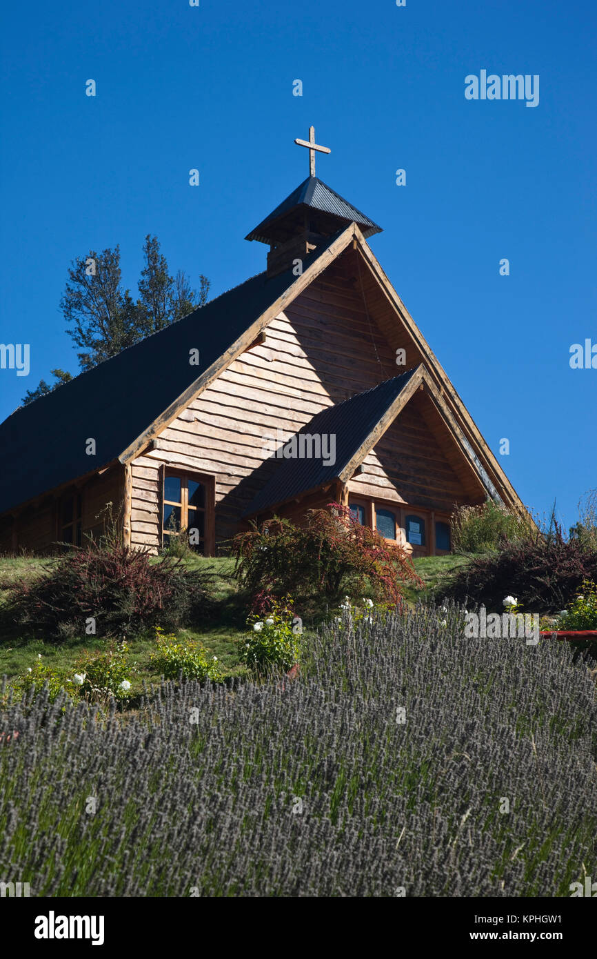 Argentina NEUQUEN Provincia, Villa Traful. Cappella della città. Foto Stock