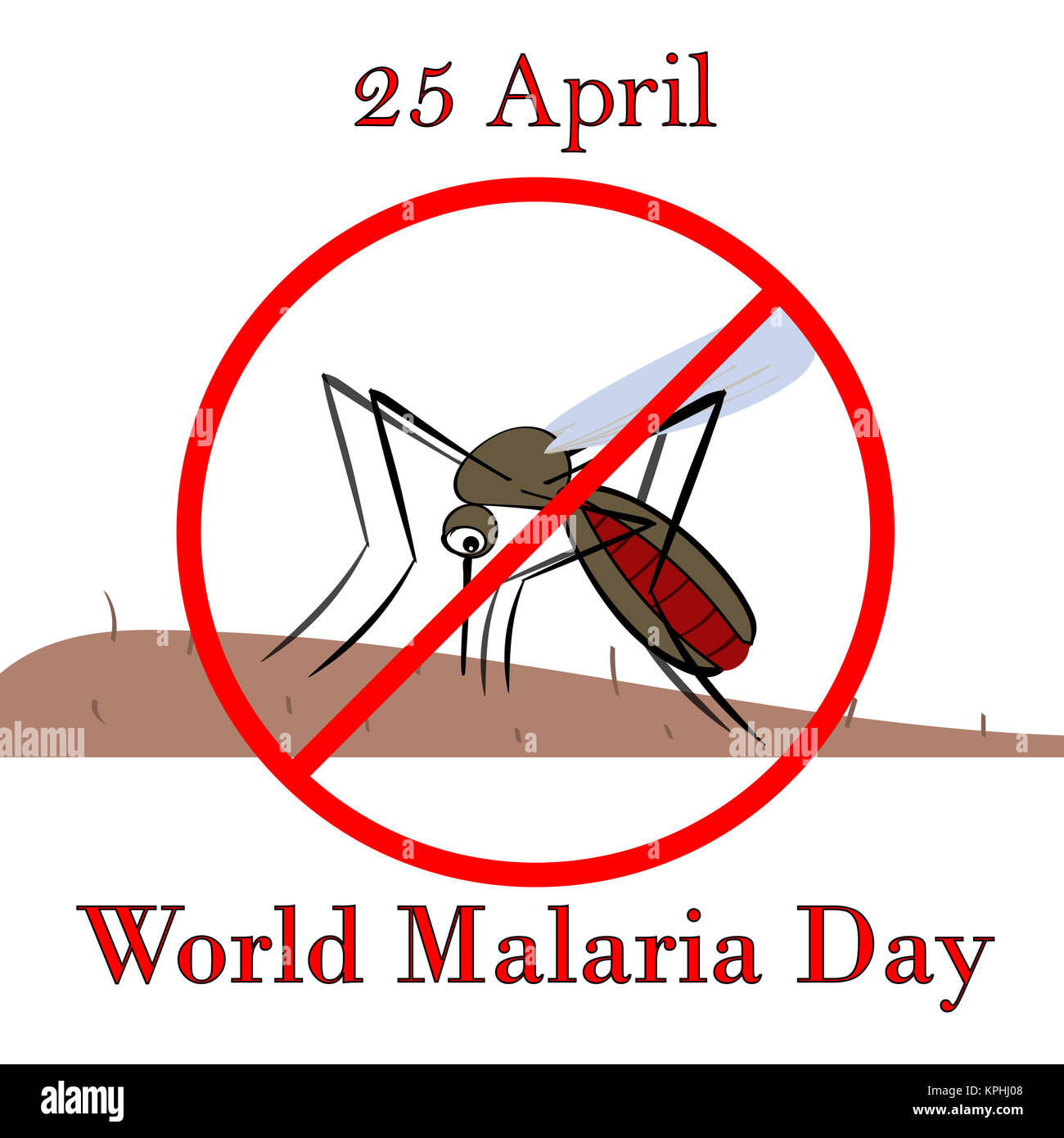 25 aprile giornata mondiale contro la malaria Foto Stock